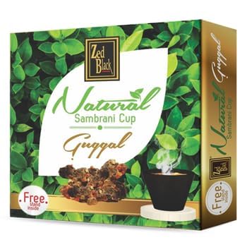 Zed Black Sambrani - Natural Guggal Incense Cups for Pooja & Havan | Pure Dhoop for Home Worship & Festivals (Pack of 3) | Perfect for Daily Prayer, Meditation & Spiritual Cleansing