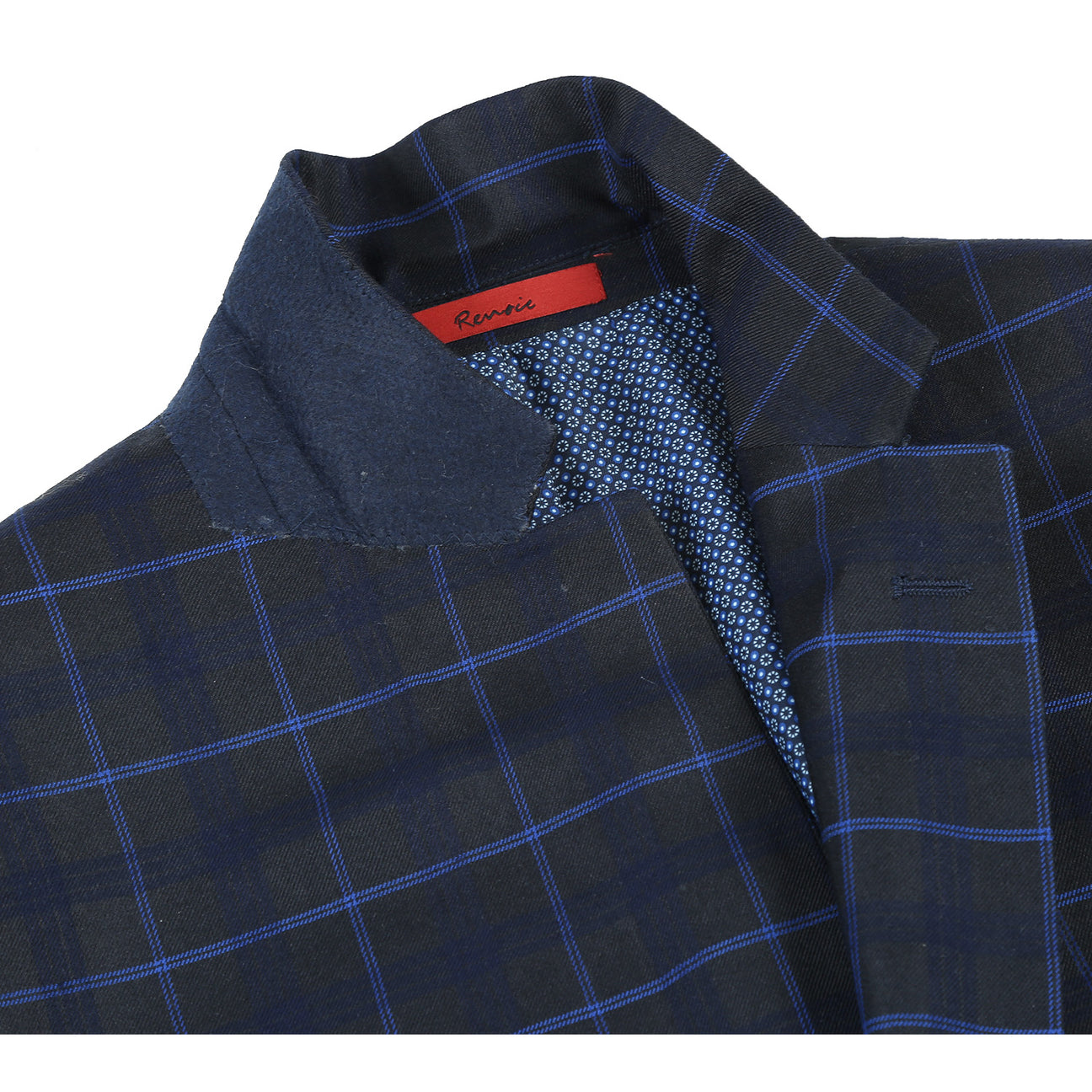 Renoir Blue Alessandro Vitello Slim Fit Checked Suit for Men - Blue 293 27 | Business Attire & Formal Events | Office Wear & Wedding Suits