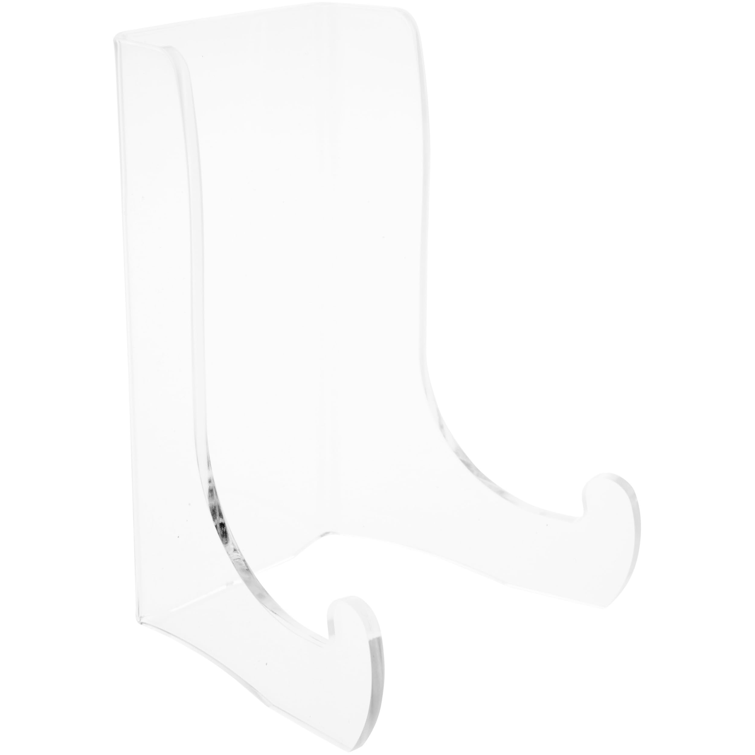 Plymor Clear Acrylic Flat Back Easel with Shallow Support Ledges - 4.5