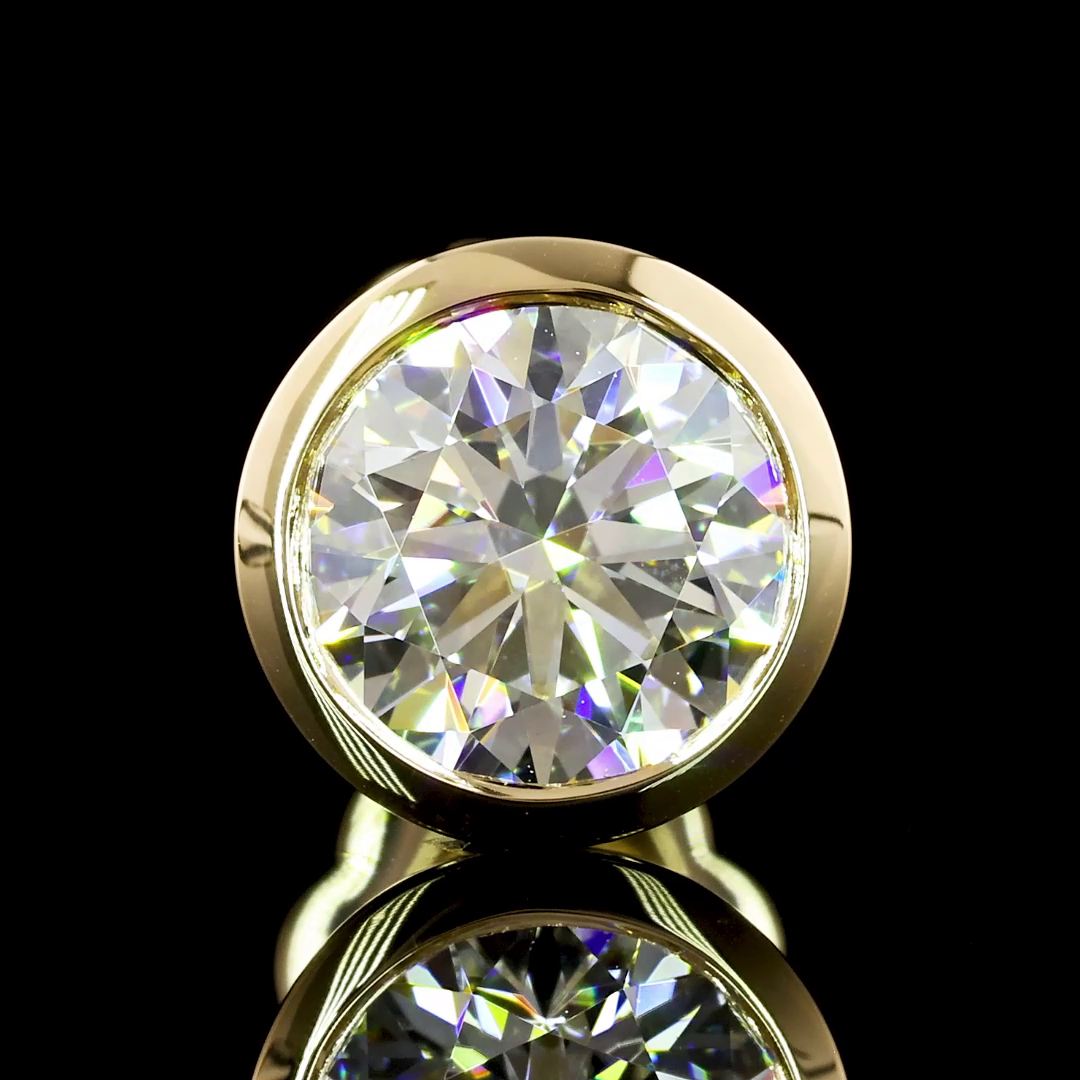 2.1 Carat Lab Grown Diamond Stud Earrings in 14K Yellow Gold - VS1 Clarity, F Color - Perfect for Weddings, Anniversaries & Special Occasions
