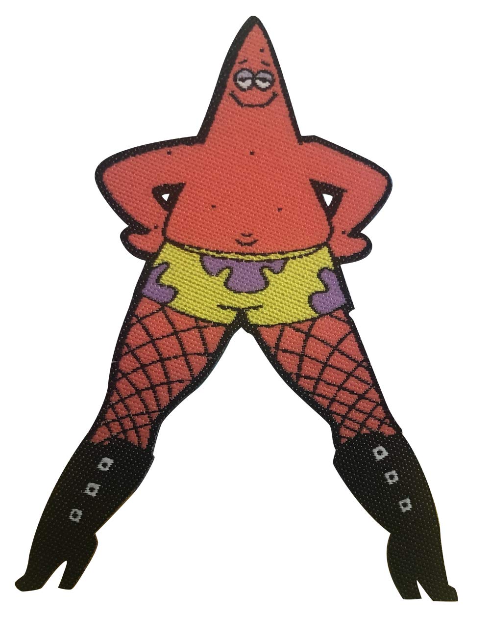 SpongeBob SquarePants Fishnet Stockings with Patrick Patch - Fun Cartoon Cosplay Stockings for Halloween, Costume Parties & Anime Conventions