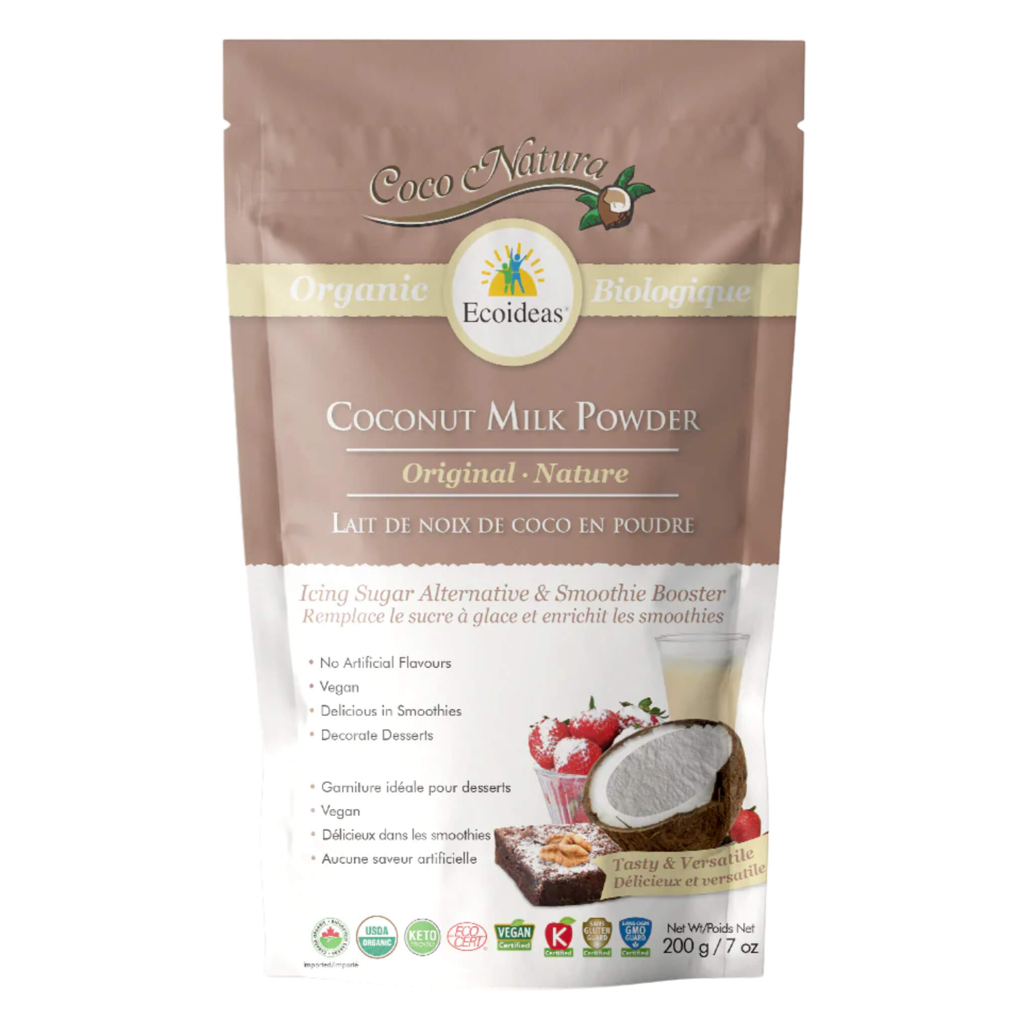 Organic Coconut Milk Powder by Coco Natura - Dairy-Free, Vegan, Gluten-Free | Perfect for Smoothies, Baking, Coffee Creamer & Asian Cooking