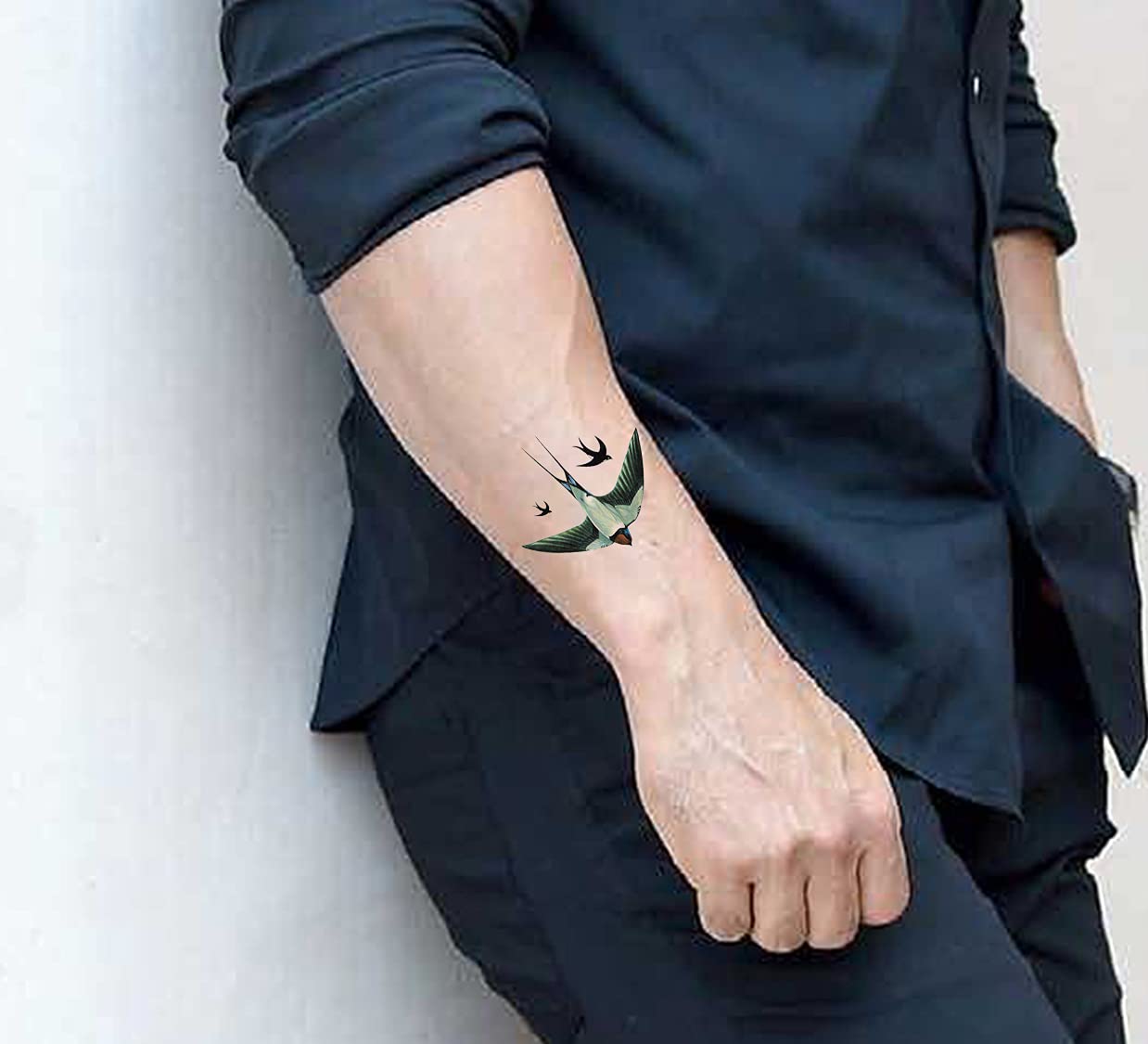 Waterproof Temporary Tattoo Stickers for Men & Women - 3D Realistic Flowers, Butterflies, Stars, Angels, Wolves & Armband Designs (60mm x 105mm) | Perfect for Parties, Halloween, Cosplay & Body Art