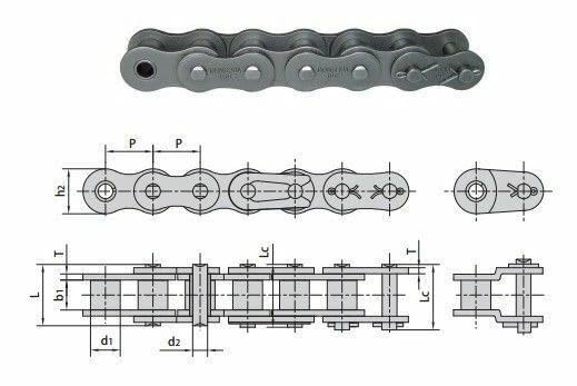 Jeremywell 160 Roller Chain 10 Feet with 1 Connecting Link - Heavy Duty Industrial Chain for Bikes, Machinery & Agricultural Equipment - Perfect for Power Transmission, Conveyor Systems & DIY Projects