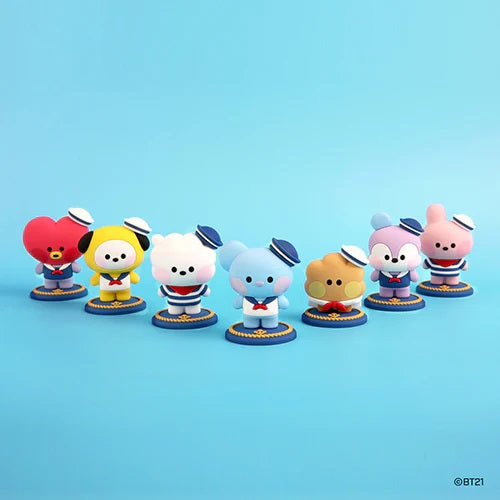 BT21 Mini Figure Marine RJ - Cute Collectible Vinyl Doll for BTS Fans - Perfect for Home Decor, Office Desk, and Gift Giving