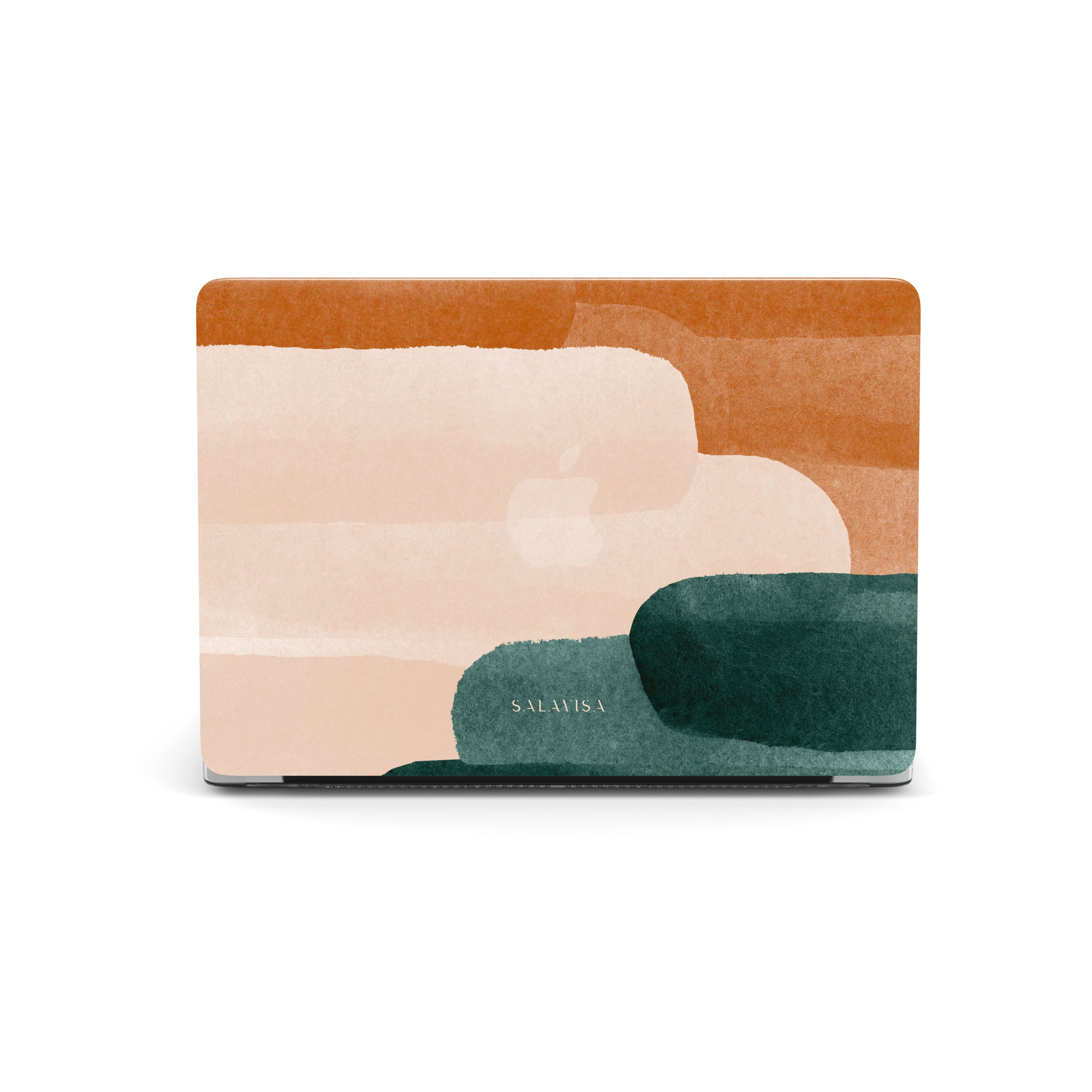 Premium Pink & Forest Green Luxury MacBook Case - Slim Protective Cover for MacBook Air & Pro - Perfect for Work, Travel & Stylish Everyday Use