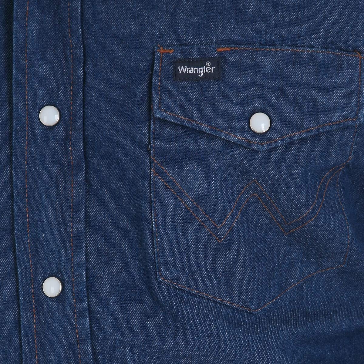 Wrangler Men's Performance Snap Long Sleeve Shirt - Moisture-Wicking, Comfortable Work & Outdoor Shirt for Hiking, Camping & Casual Wear