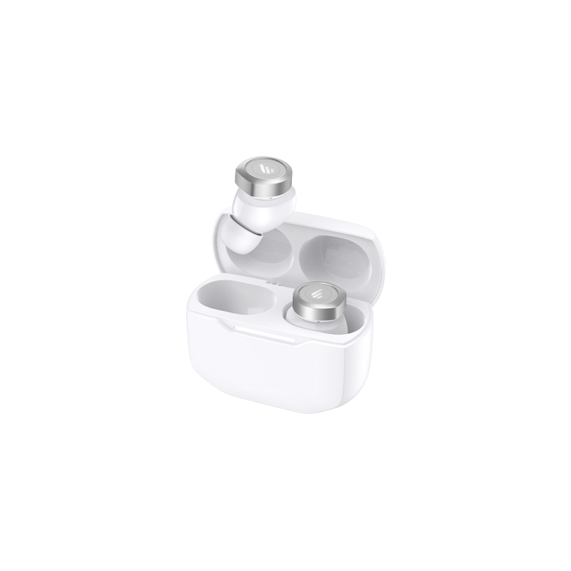 Edifier W240TN White True Wireless Earbuds - Bluetooth 5.3, 30H Playtime, IP55 Waterproof, Noise Cancelling for Gym, Running & Workout
