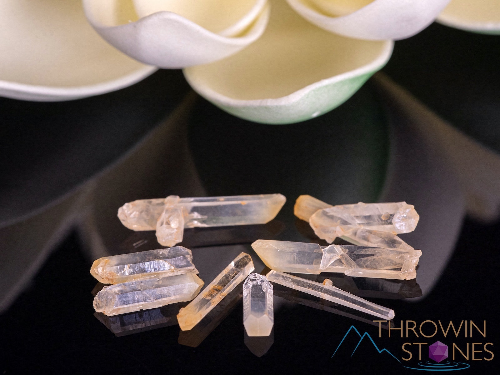 Natural Mango Quartz Crystal Points - Healing Gemstone Wand for Jewelry Making, Meditation & Energy Work - E1718 | Spiritual Healing, Chakra Balancing & Home Decor