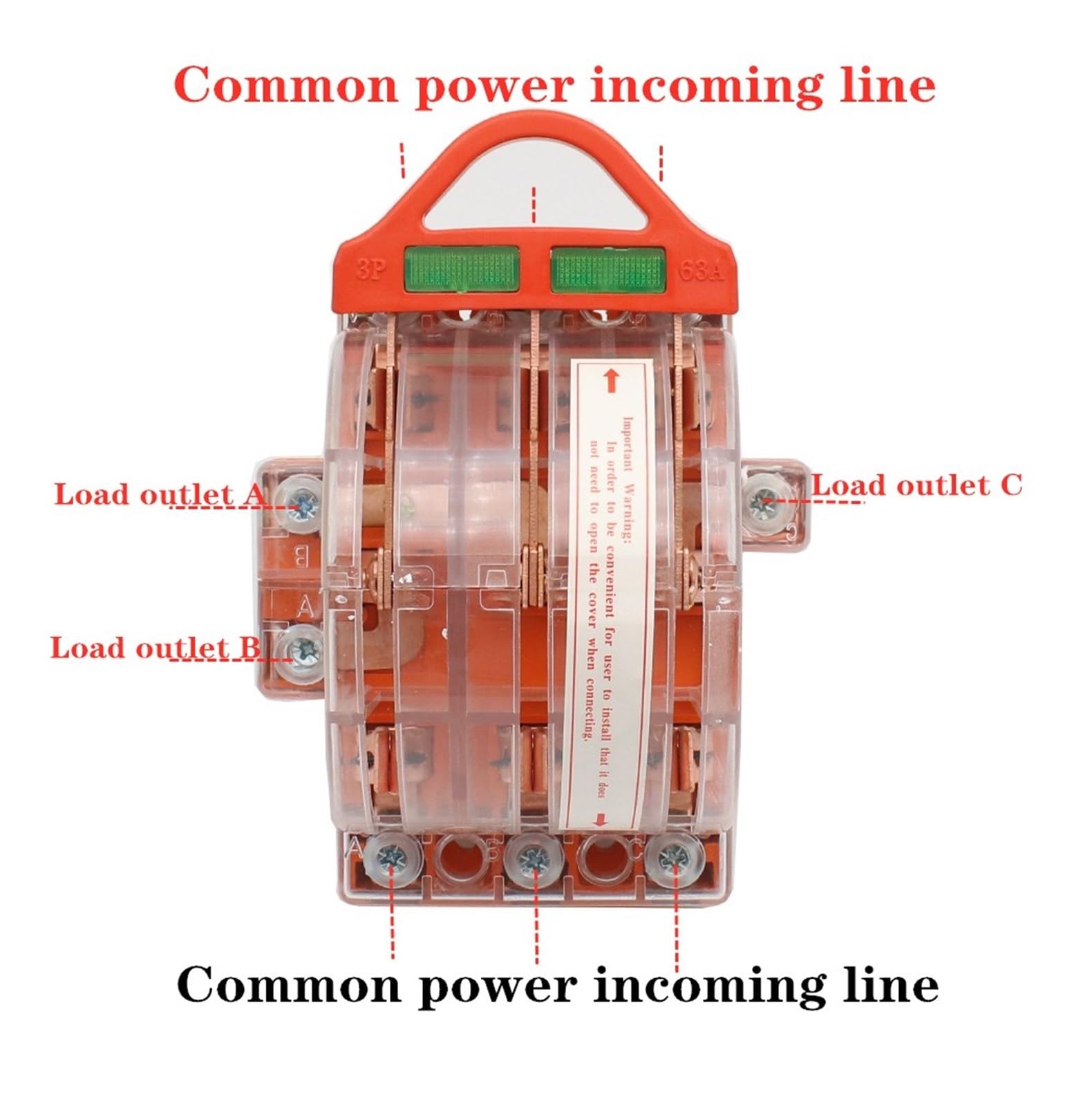 3P Knife Switch 32A 63A 100A 160A 225A - High Power 220V Double Throw Disconnector - Two-Phase Electrical Switch (Blue, 3P 225A) - Perfect for Industrial Power Distribution, Panel Boards & Electrical Safety Applications