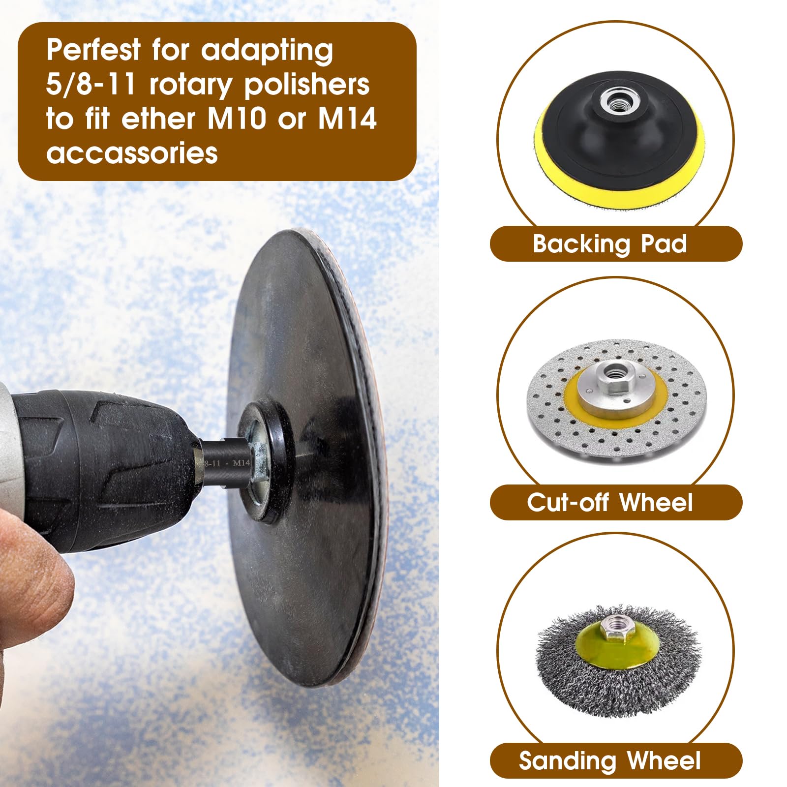 2-Pack Angle Grinder Adapter Converter 5/8