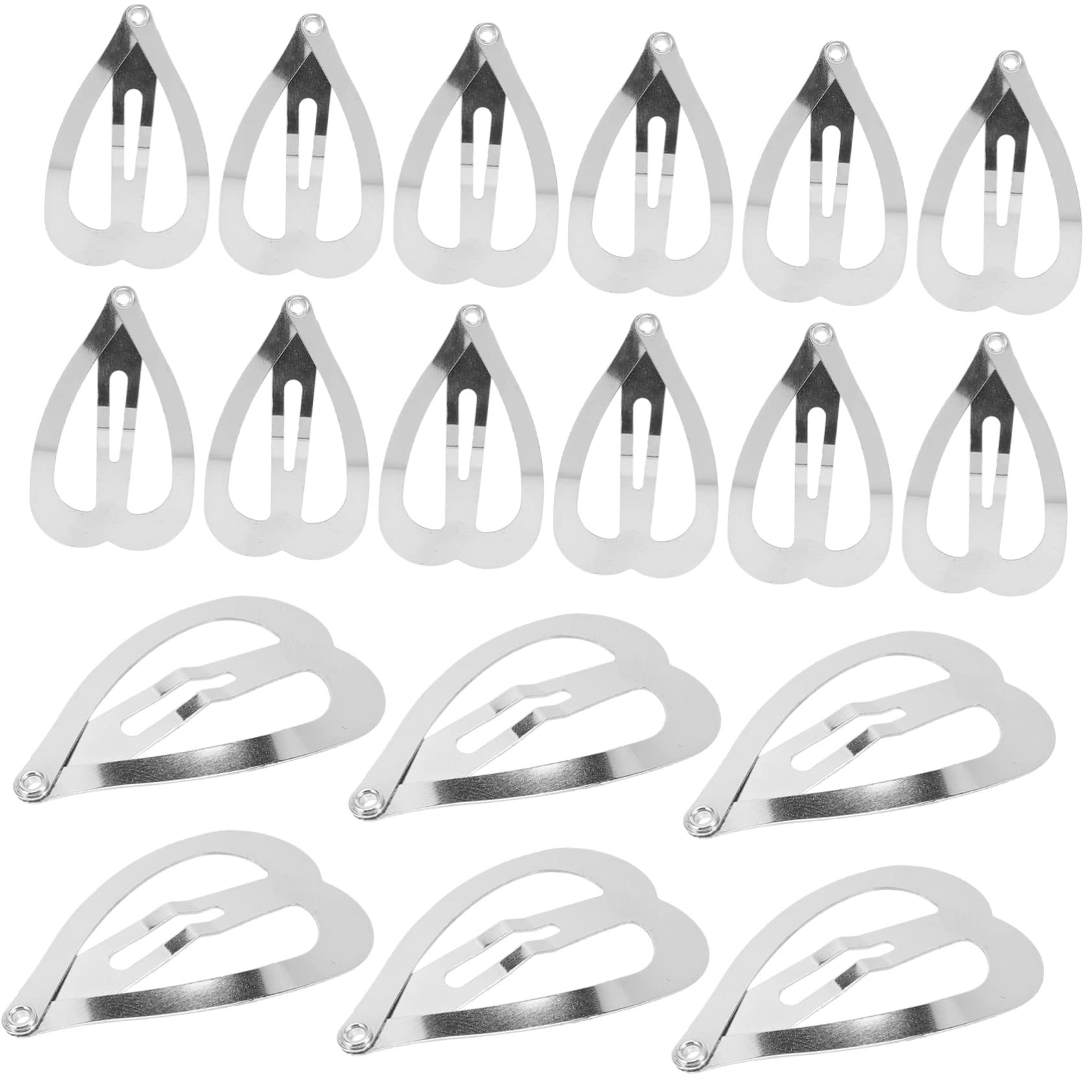BIUDECO 2 Sets Fashionable Metal Heart Hair Clips for Women - Decorative Hair Pins & Barrettes (200pcs) - Perfect for Parties, Weddings, and Everyday Hairstyling