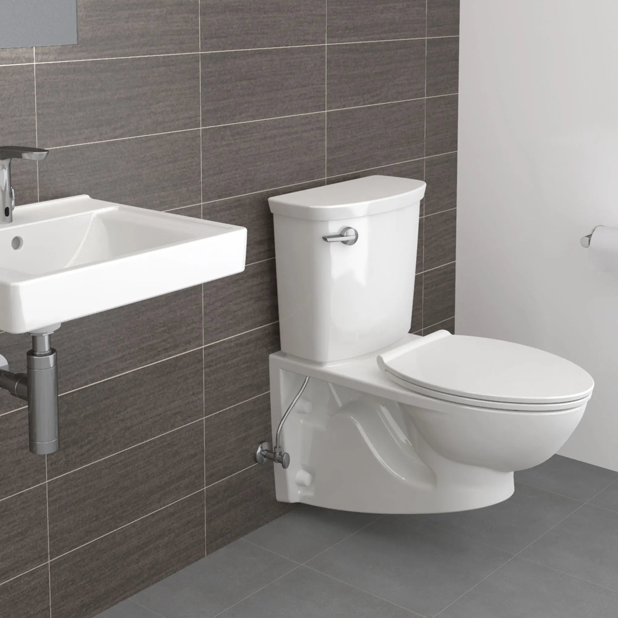 Glenwall® VorMax® 1.28 GPF/4.8 LPF Back Outlet Elongated Wall-Mounted Toilet with EverClean® Technology - Perfect for Modern Bathrooms and Small Spaces