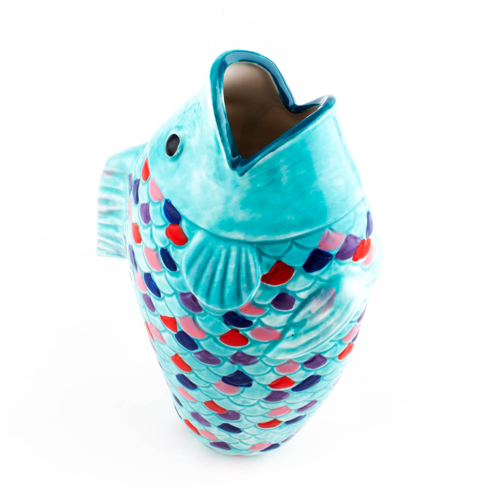 BarConic® Rainbow Fish Tiki Cup - 18oz Double Wall Insulated Stainless Steel Mug with Lid - Perfect for Tropical Cocktails, Beach Parties & Summer Drinks
