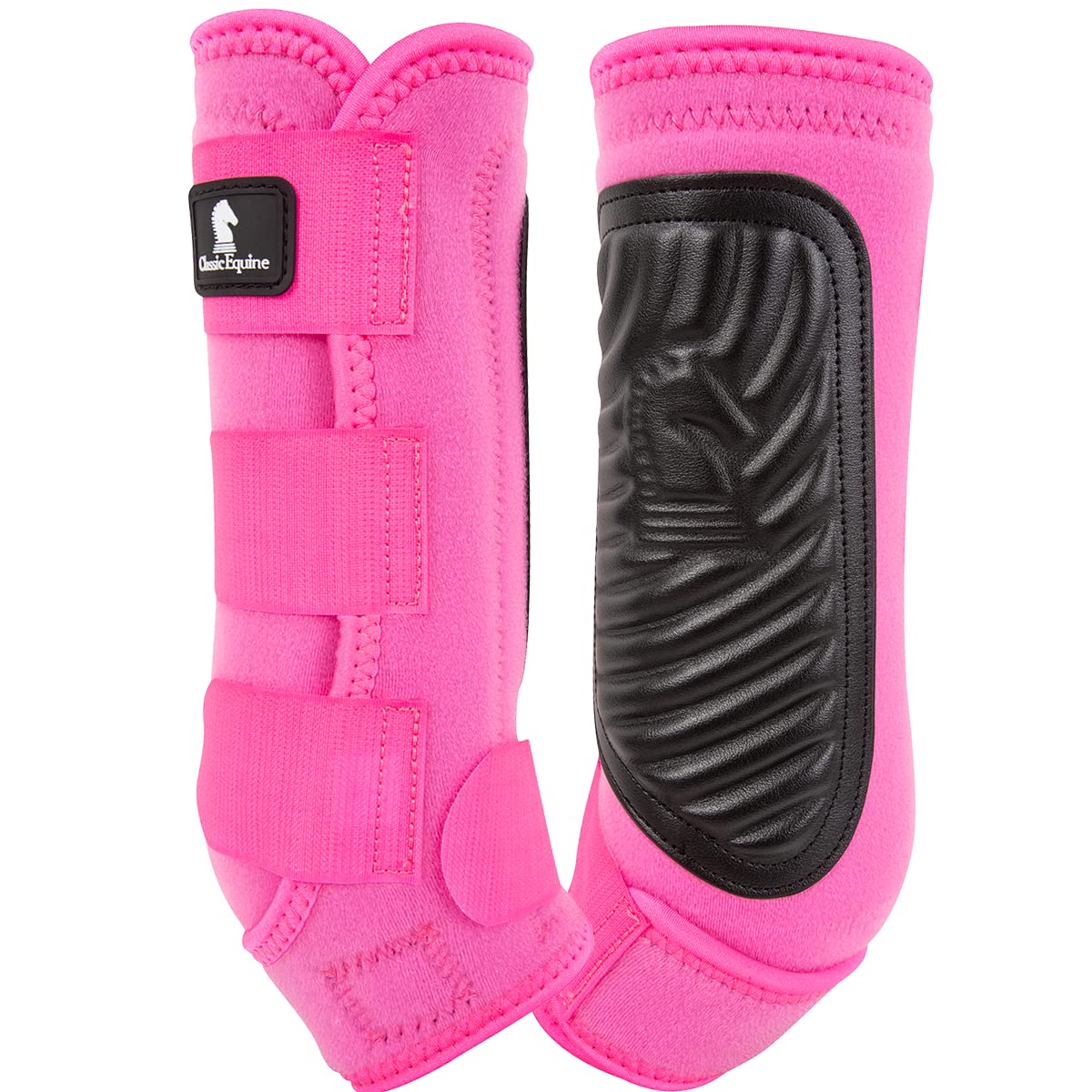Classic Equine Classicfit Hind Sling Boots for Horses - Hot Pink, Medium Size - Protective Leg Wraps for Riding, Training & Show Jumping