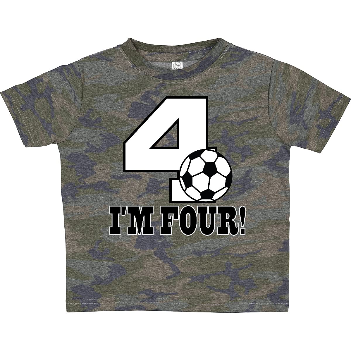 Inktastic 4th Birthday Soccer T-Shirt for 4 Year Old Boys & Girls - Fun Toddler Birthday Outfit for Soccer Parties & Celebrations