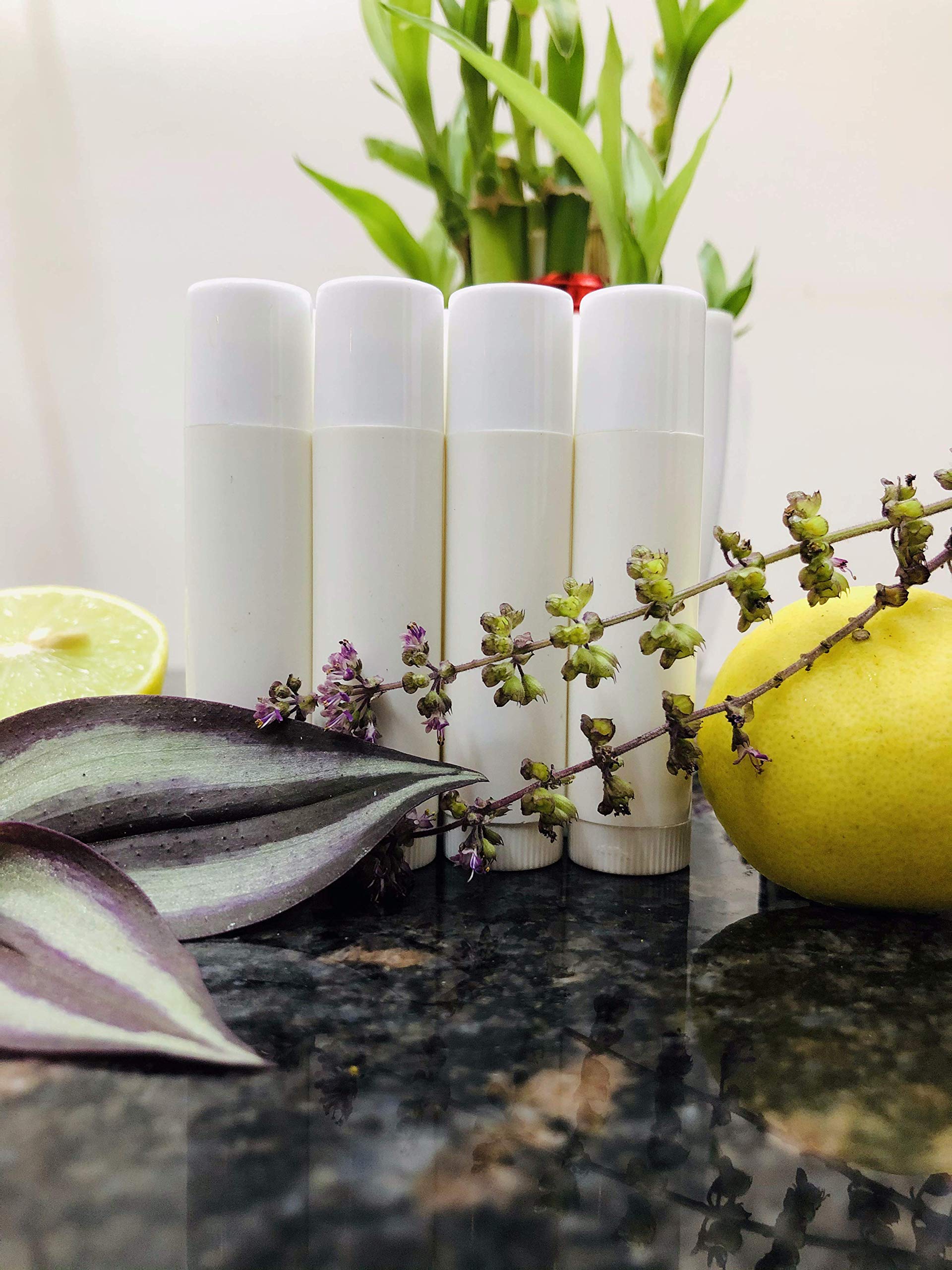 50pcs Empty Lip Balm Tubes - White Chapstick Containers for DIY Lip Gloss & Balm - Perfect for Homemade Cosmetics, Travel Size, and Gift Packaging