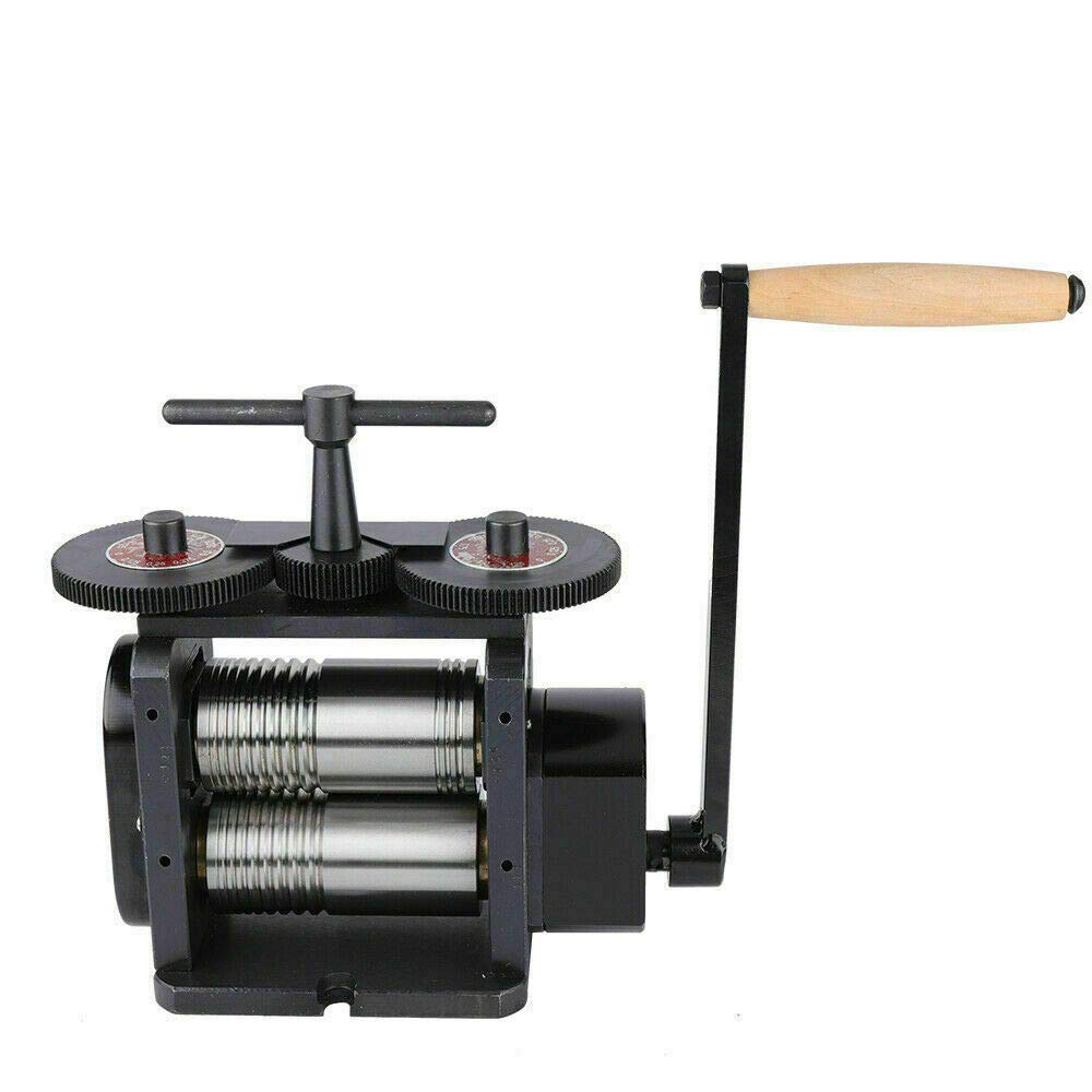 130mm Manual Jewelry Rolling Mill Machine - Combination Presser Roller for Square Wire, Flat & Semicircle Patterns | Metal Sheet Marking DIY Tool for Jewelers & Craftsmen | Perfect for Jewelry Making, Metalworking & Craft Projects