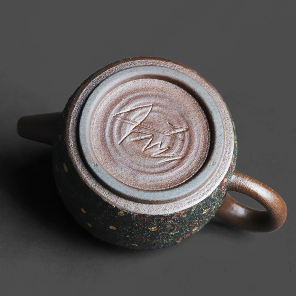 Premium Chinese Green Sandstone Dezhong Teapot - Handcrafted Yixing Clay Teapot for Oolong & Pu-erh Tea Brewing - Perfect Gift for Tea Lovers & Home Tea Ceremony