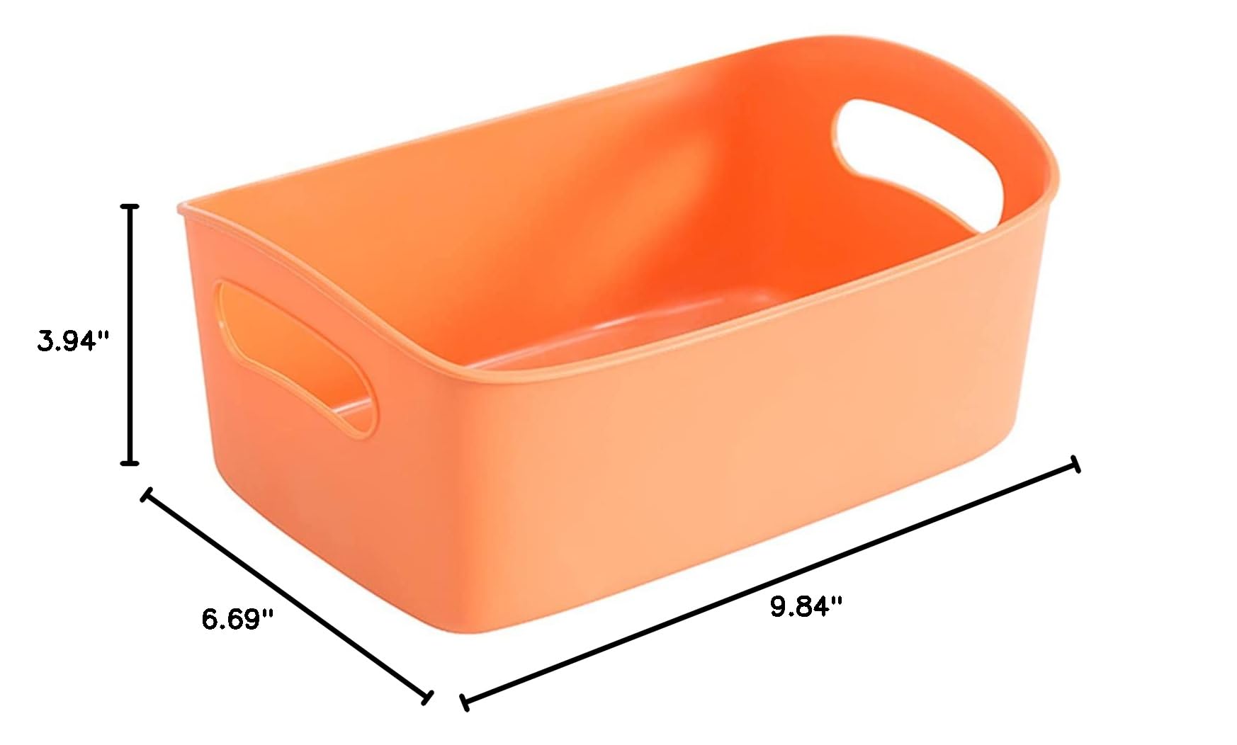 VALINK Plastic Storage Baskets with Handles - 3-Pack Thick PP Material Organizer Bins for Shelves, Desktop, Kitchen & Bathroom - Perfect for Snacks, Sundries, Toys & Home Organization (Small/Medium/Large)