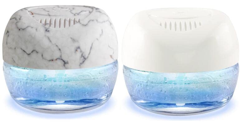 2-Pack Water-Based Air Purifier & Humidifier with 7-Color LED Mood Light - Air Freshener, Revitalizer for Home, Office, Bedroom (Improves Air Quality & Creates Relaxing Atmosphere)