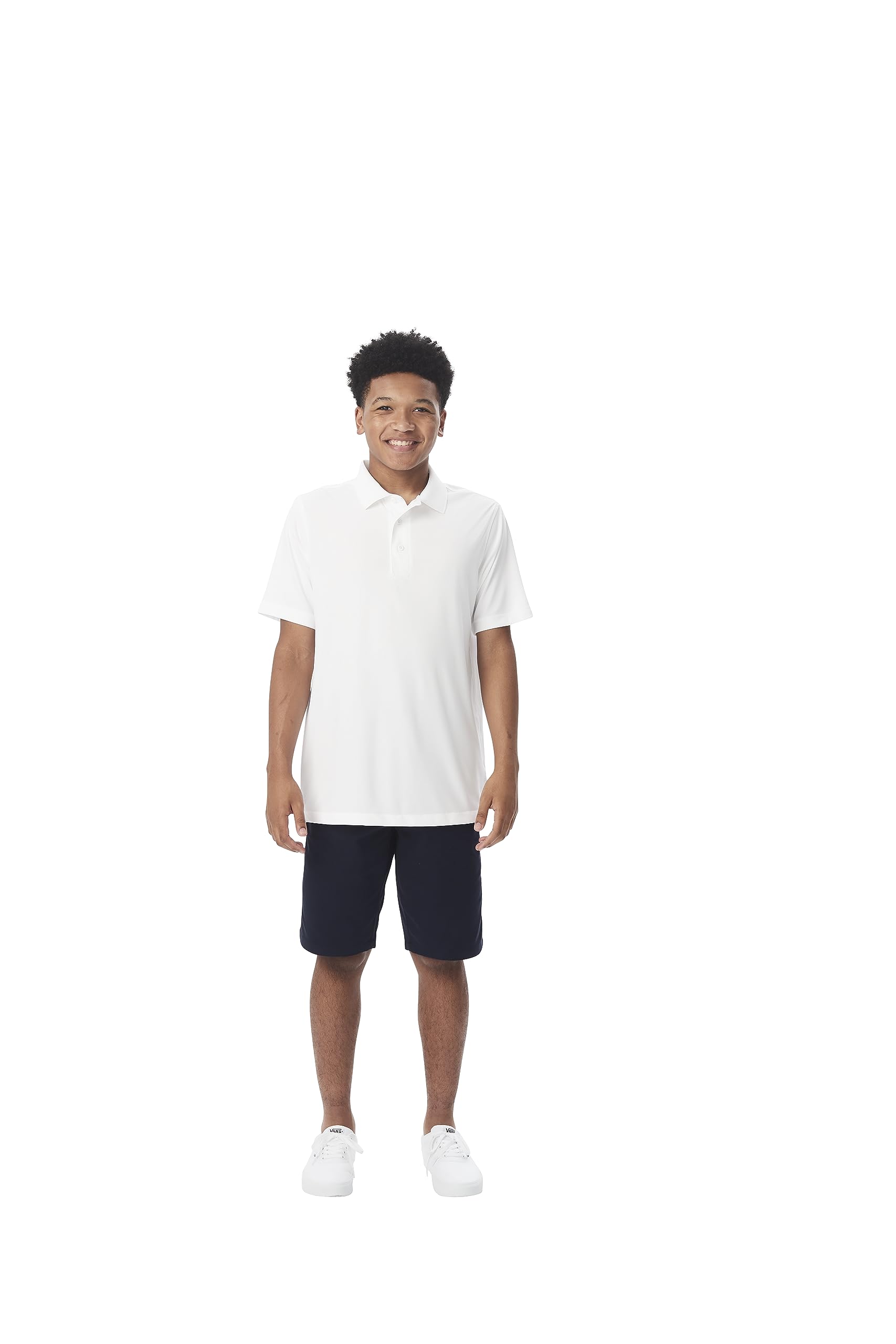 French Toast Men's Moisture Wicking Performance Sport Polo Shirt - Breathable Short Sleeve Golf & Tennis Shirt for Active Lifestyle