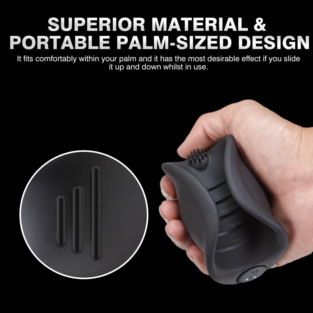 Aumood Handheld Male Masturbator - Powerful 10-Speed Penis Vibrator for Men, Adult Sex Toy with Glans Stimulation & Ejaculation Control - Enhance Endurance & Pleasure - Perfect for Solo Play & Couples Fun