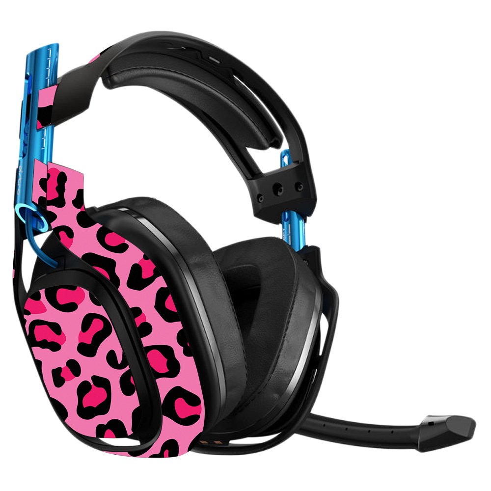 MightySkins Vinyl Decal Wrap Cover for Astro A50 3rd Gen Gaming Headset - Pink Leopard Design | Protective, Durable & Customizable Skin | Easy to Apply & Remove | Made in USA | Perfect for Gaming, Streaming & Personalizing Your Headset