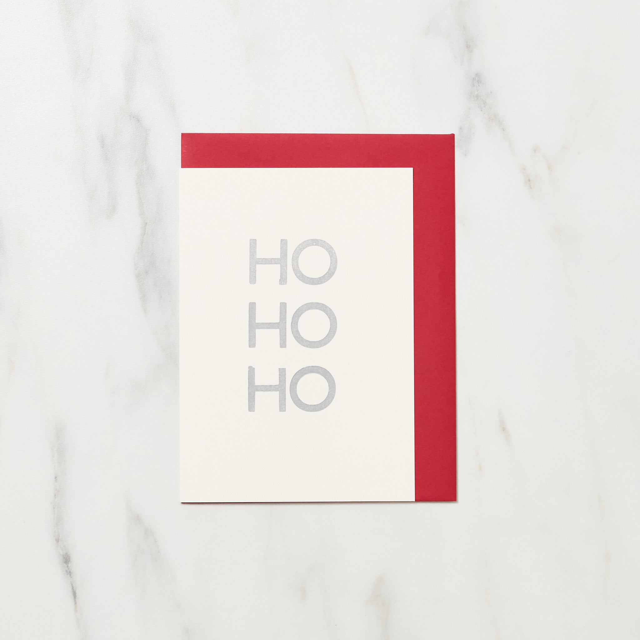 Ho Ho Ho Christmas Card - Premium Letterpress Holiday Greeting Cards for Festive Season | Perfect for Xmas Party Invitations, Holiday Gifts & Family Greetings