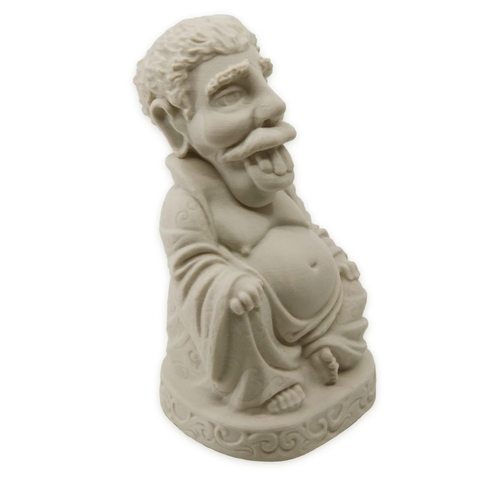 Baba Booey Buddha Statue - Howard Stern Show Collectible - Gary Dell'Abate Inspired 4-Inch Desert Sand Meditation Figure - Perfect for Office Desk Decor, Pop Culture Gifts & Stern Fan Collections
