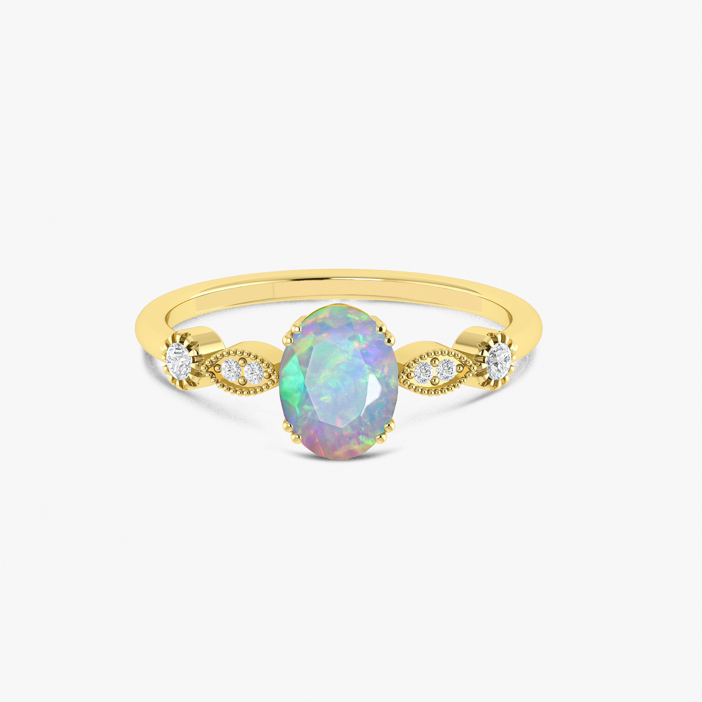 Black Multifire Oval Ethiopian Opal Ring for Women - Elegant Sterling Silver Jewelry Gift for Her, Perfect for Weddings, Anniversaries & Special Occasions