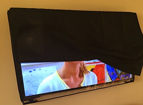 Comp Bind Technology Marine Black Transparent Waterproof TV Cover for Samsung UN55RU6800FXZA 55'' Smart LED 4K TV - Ideal for Outdoor, Patio, and Marine Use