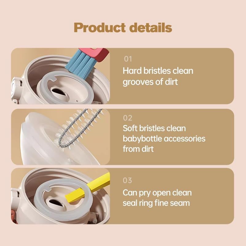 3 in 1 Multifunctional Cup Lid Cleaner - Reusable Silicone Crevice Brush for Tight Spaces - Green - Perfect for Cleaning Water Bottles, Travel Mugs and Hard-to-Reach Areas