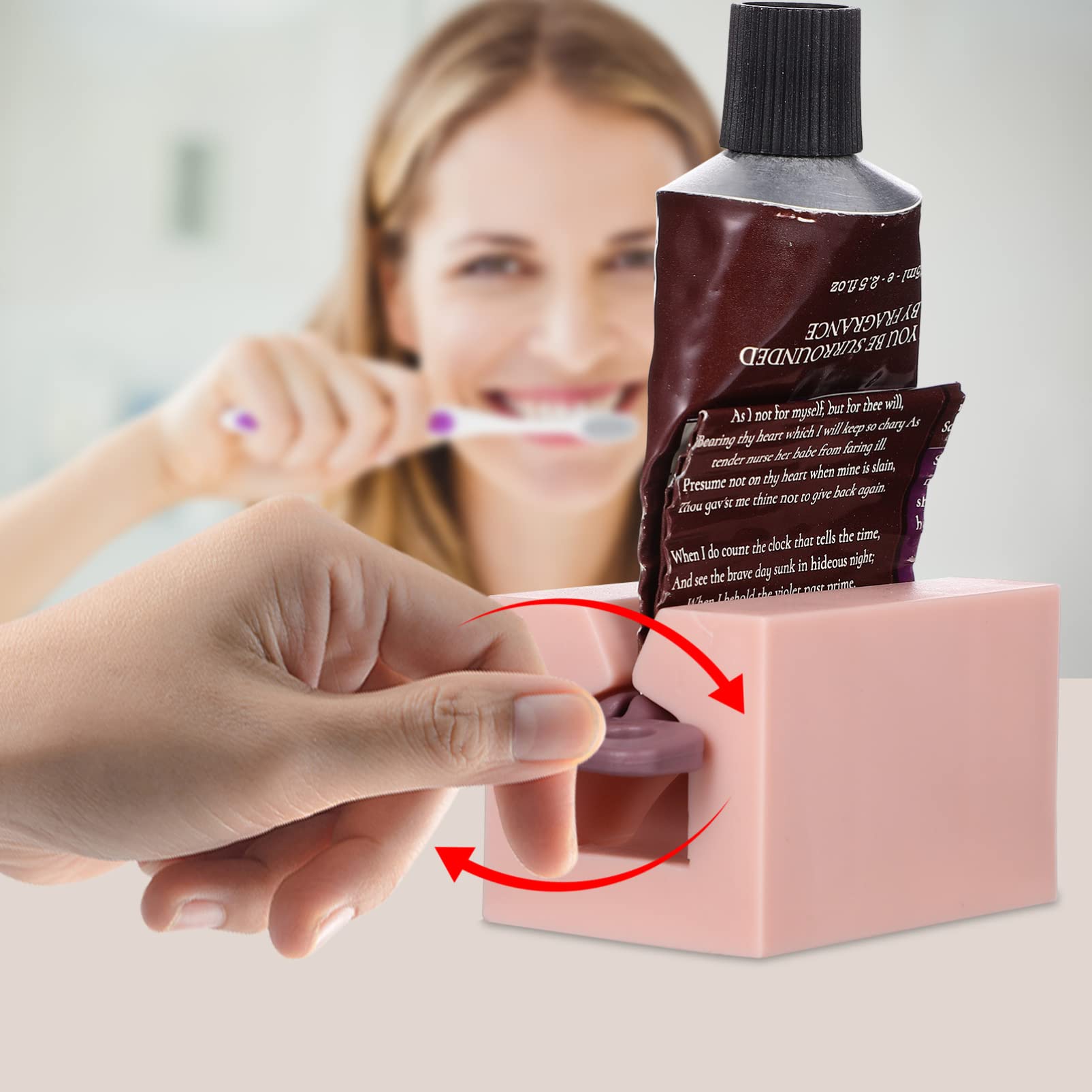 Healifty 6-Pack Toothpaste Squeezer - Rolling Tube Toothpaste Dispenser, Bathroom Organizer & Toothpaste Holder Stand for Saving Toothpaste & Creams | Perfect for Travel, Home & RV Bathroom Organization