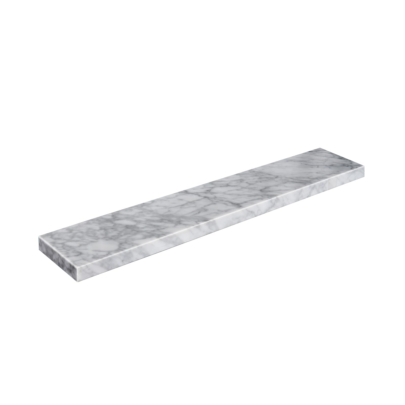 21 Inch Carrara Marble Backsplash for Bathroom Vanity - Waterproof Sink Splash Guard - Elegant White Marble Countertop Protector for Modern Bathroom Decor (Perfect for Master Bath & Powder Room)
