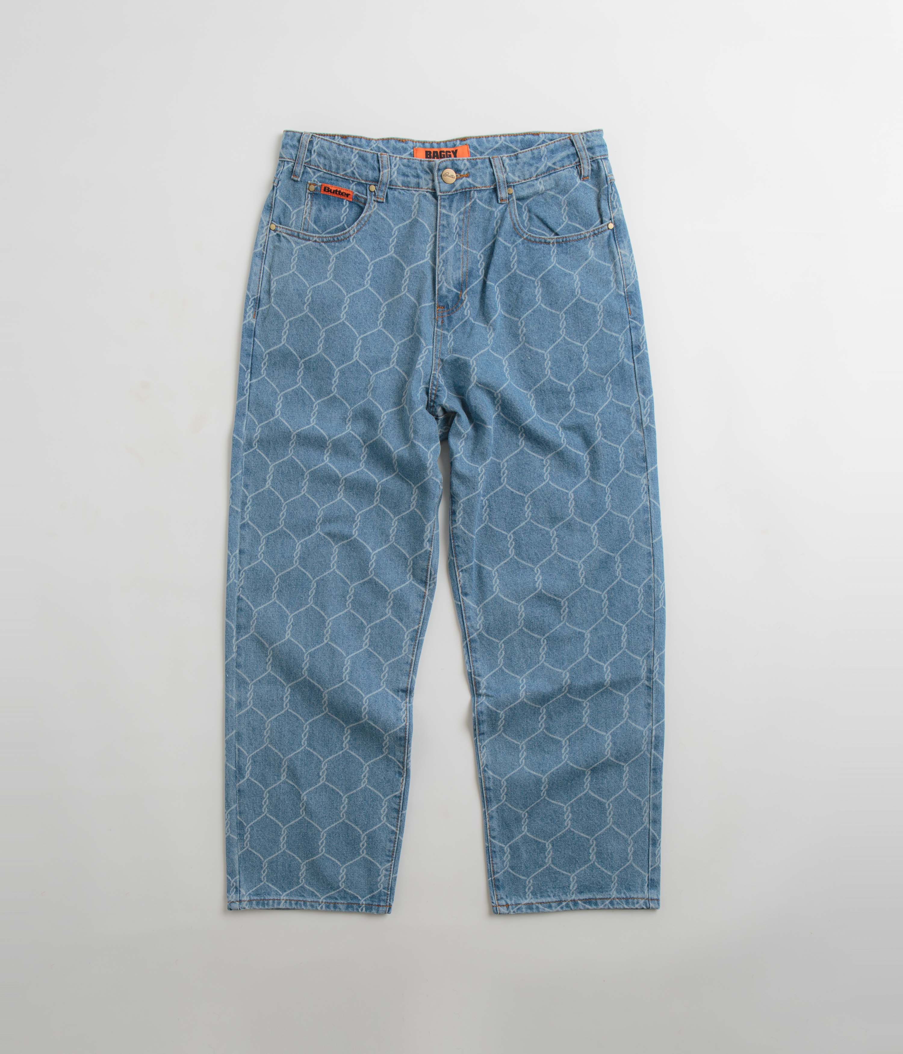 Butter Goods Chain Link Jeans - Washed Indigo Denim Pants for Men | Streetwear Fashion, Urban Style, Casual Wear for Everyday Outfits