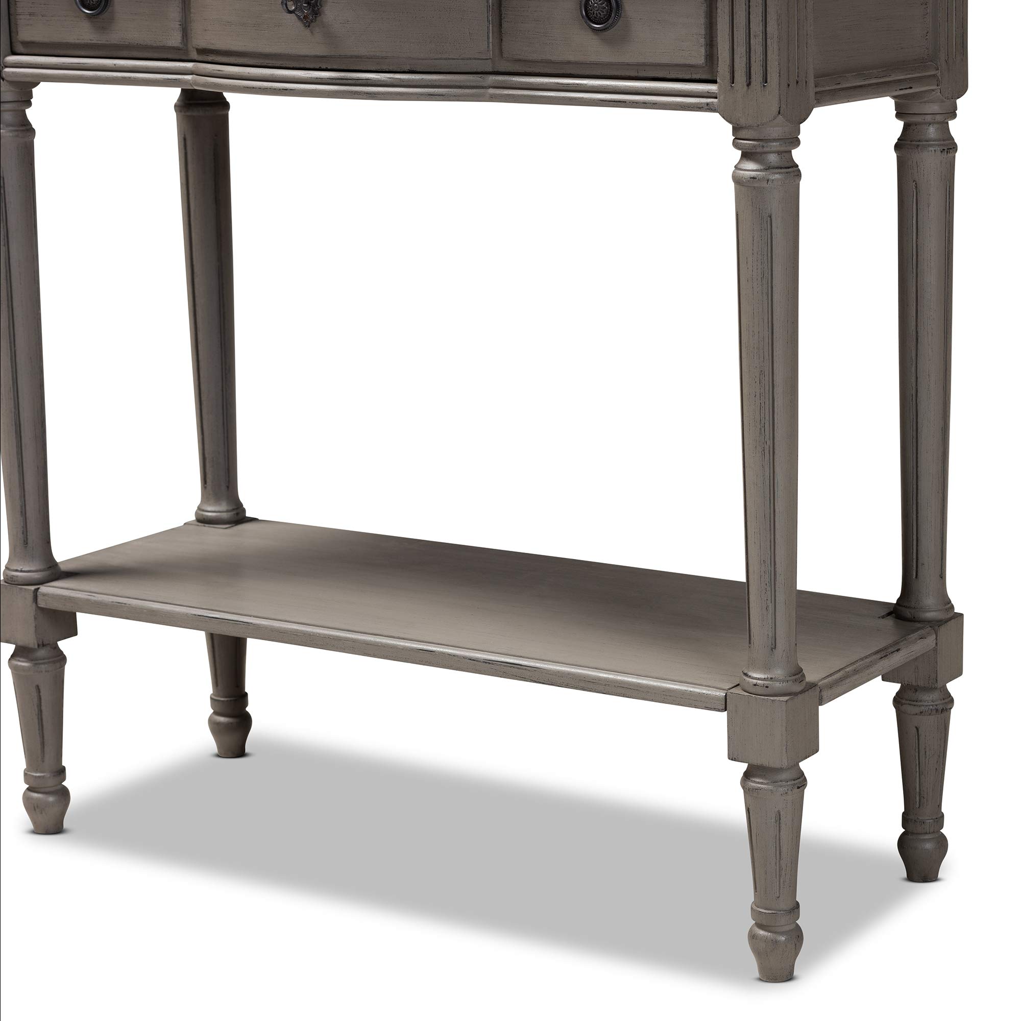 Baxton Studio Modern Gray Console Table - Entryway Sofa Table for Living Room, Hallway & Home Decor