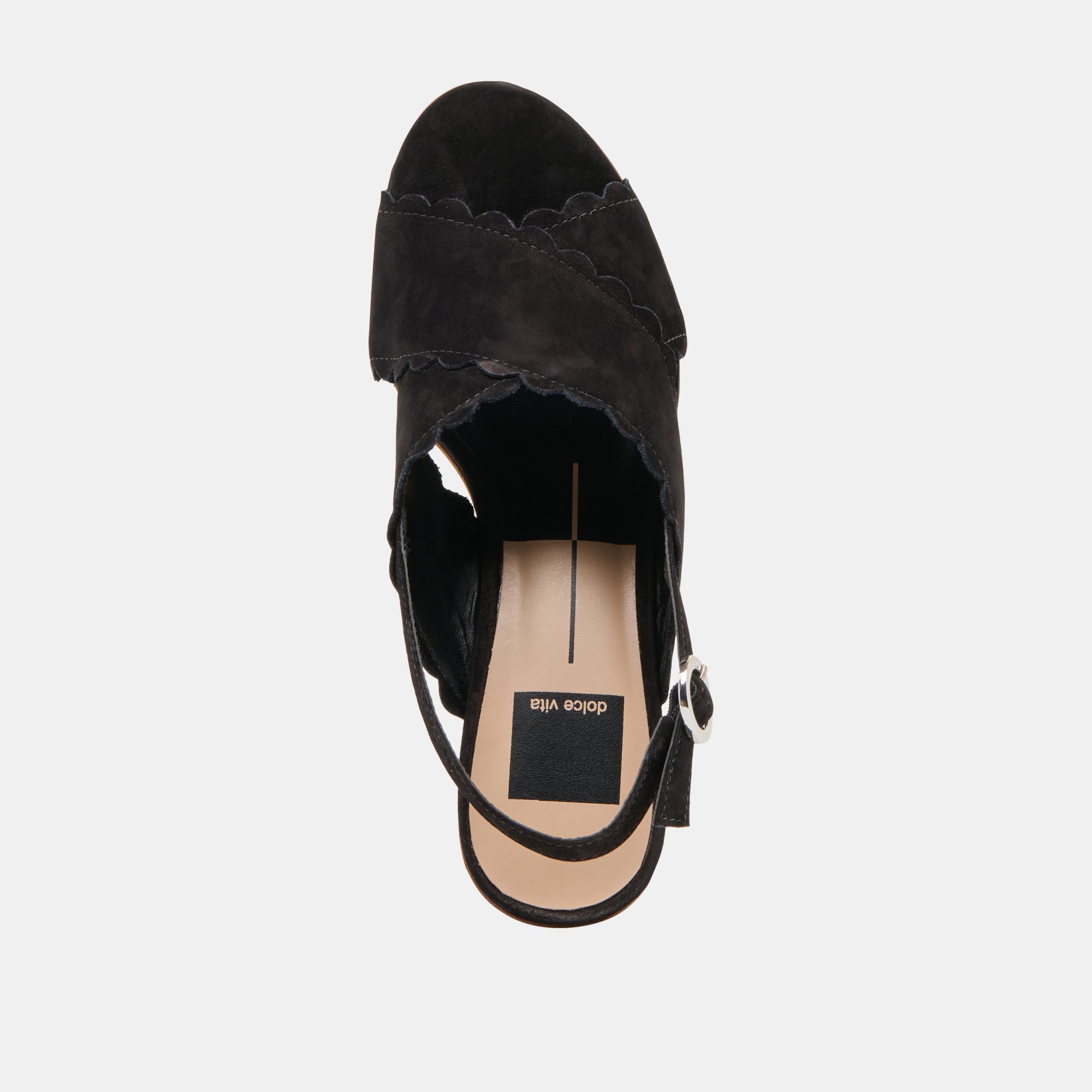 DILION Women's Black Nubuck Wedge Sandals - Comfortable Slip-On Casual Shoes for Summer, Beach, and Everyday Wear