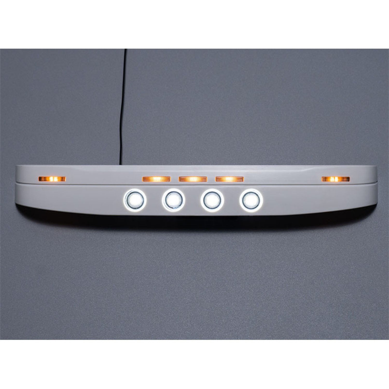 1/14 Scale RC Tractor Truck Sun Visor with 5x 9V LED Lights - Upgrade Part for Tamiya SC 770S 6X4 4X2 Model 56373 - Perfect for Nighttime RC Truck Racing & Display Scenes