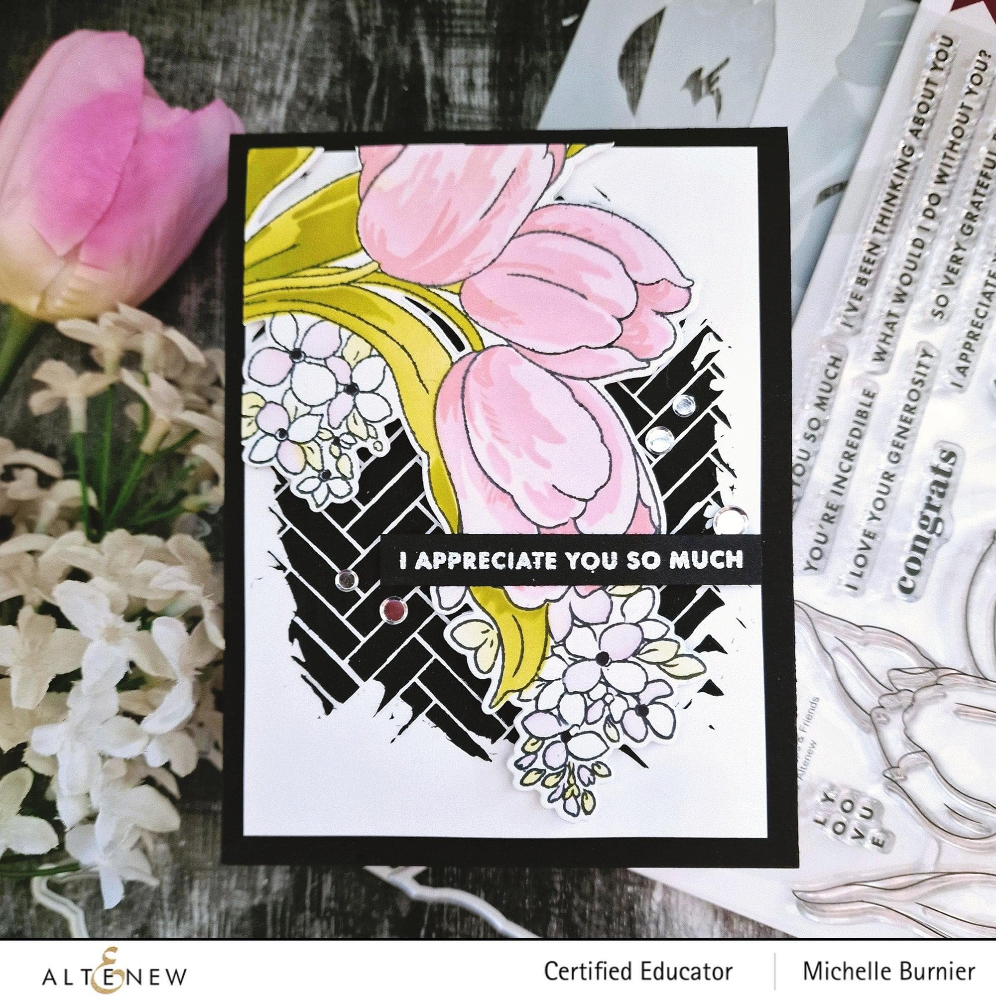 Build A Garden: Magnificent Branch & Tulips & Friends Add-on Die Bundle for DIY Scrapbooking, Card Making, and Paper Crafts