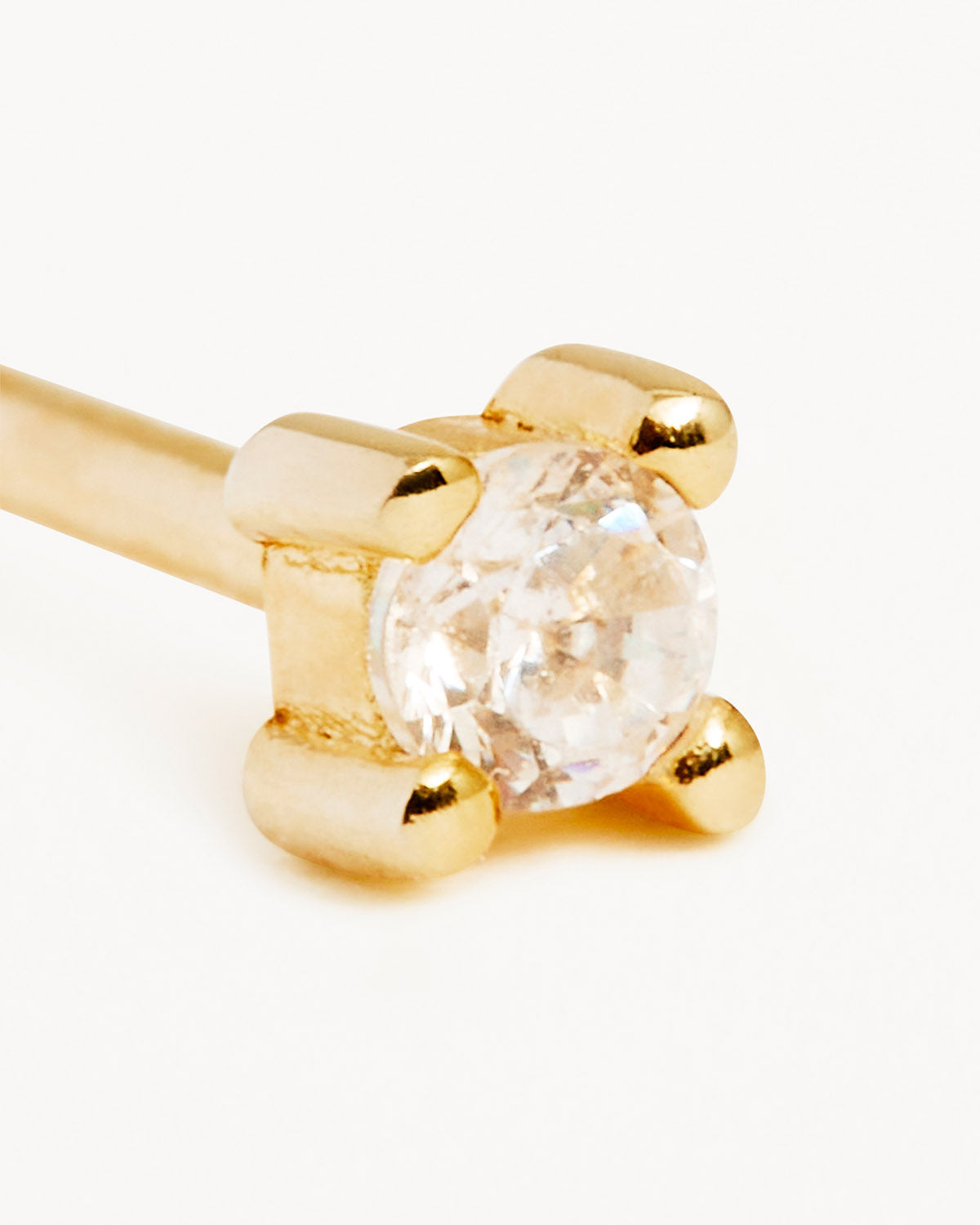18k Gold Vermeil Pure Light Stud Earrings for Women - Hypoallergenic Cubic Zirconia Earrings - Minimalist Everyday Jewelry for Work, Party & Special Occasions