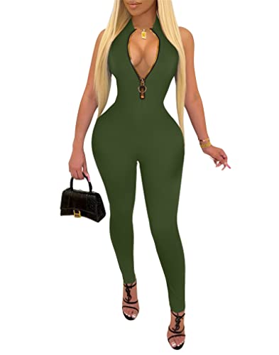 Army Green With Golden Zipper