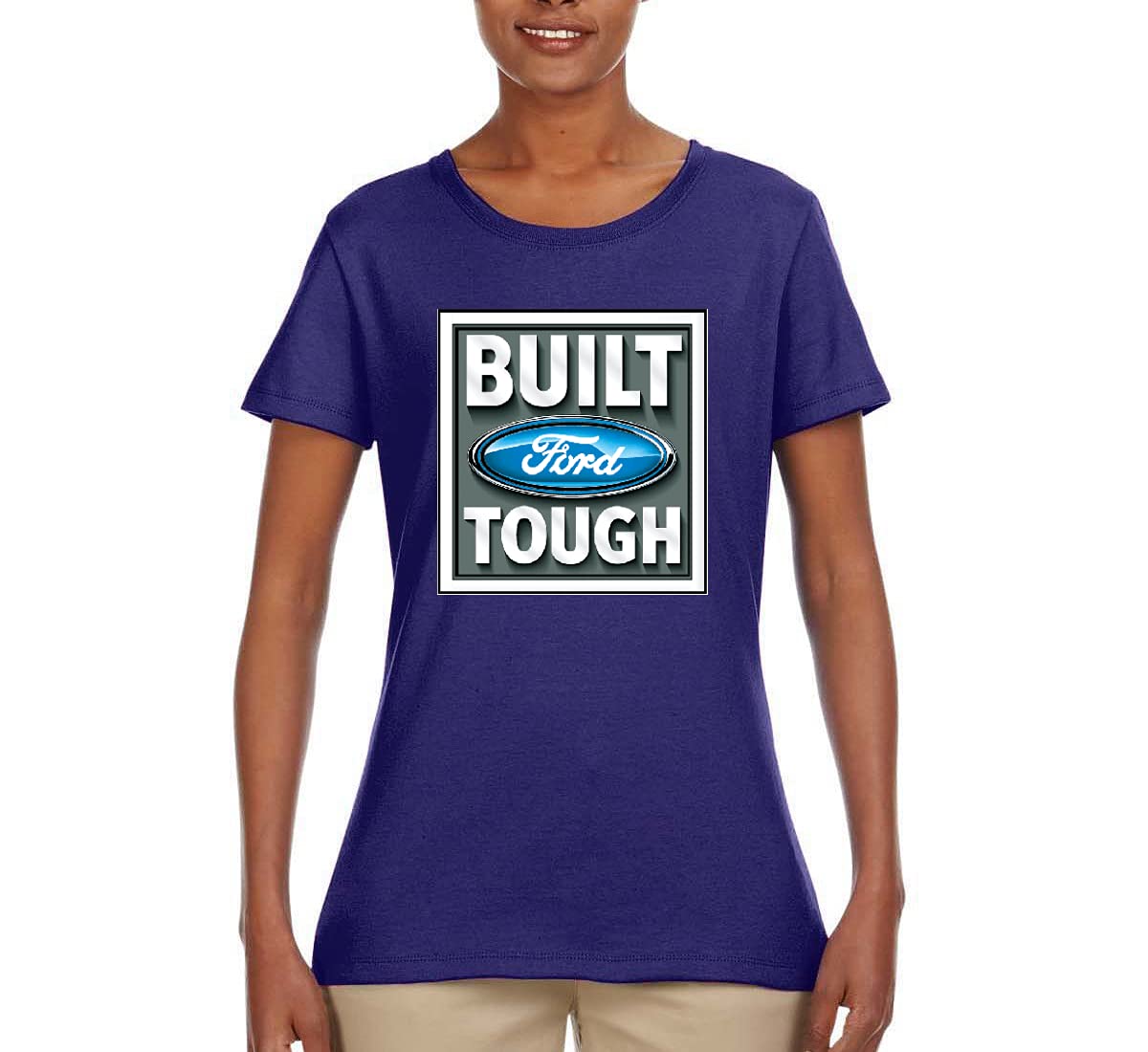 Official Ford Mustang Shelby Licensed Graphic T-Shirt for Women | Classic Cars & Trucks Collection | Built Ford Tough Logo Tee for Casual Wear & Car Enthusiast Outfits