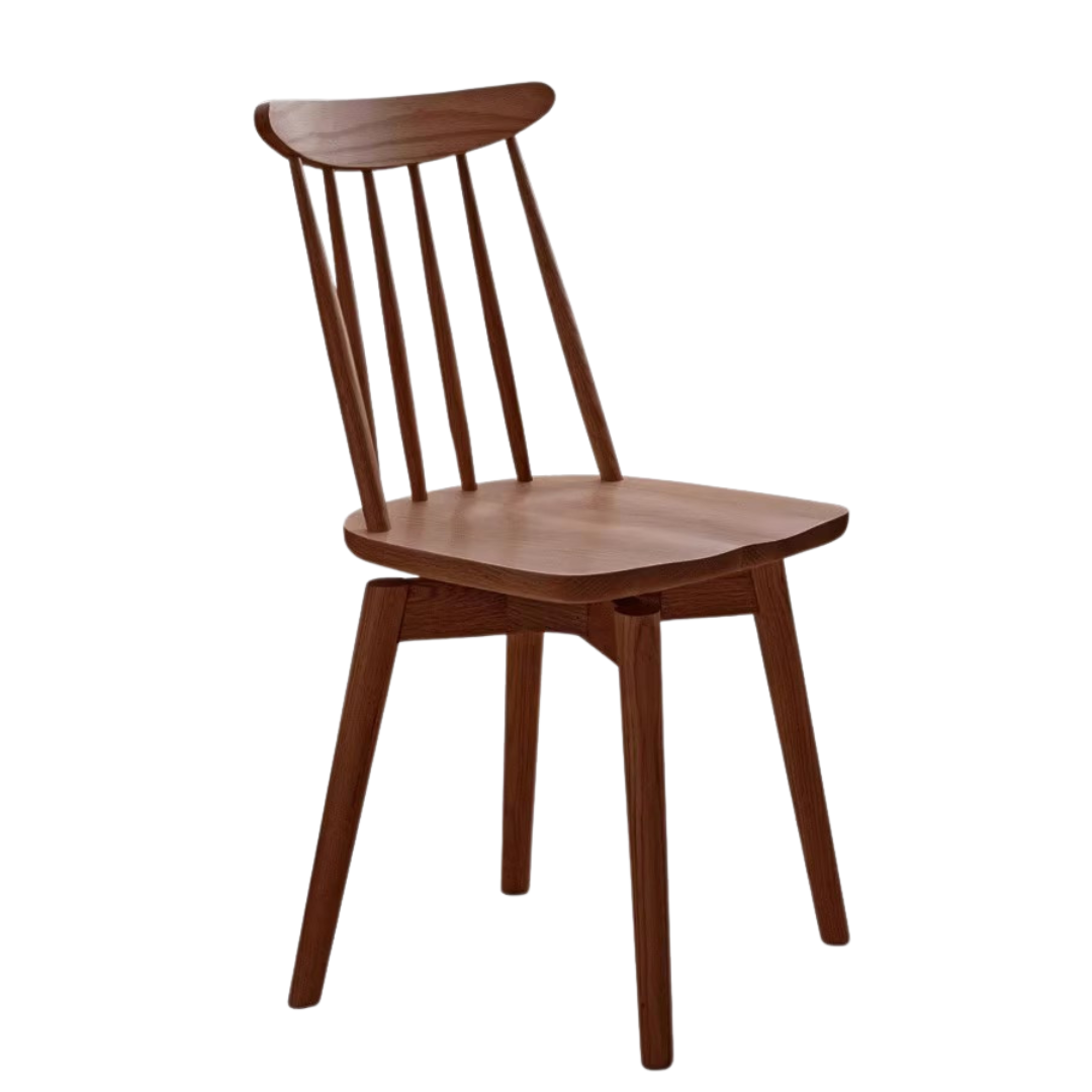 Premium Oak Solid Wood Windsor Chairs - 360 Degree Swivel Dining Set of 4 - Perfect for Kitchen, Dining Room & Home Office Furniture