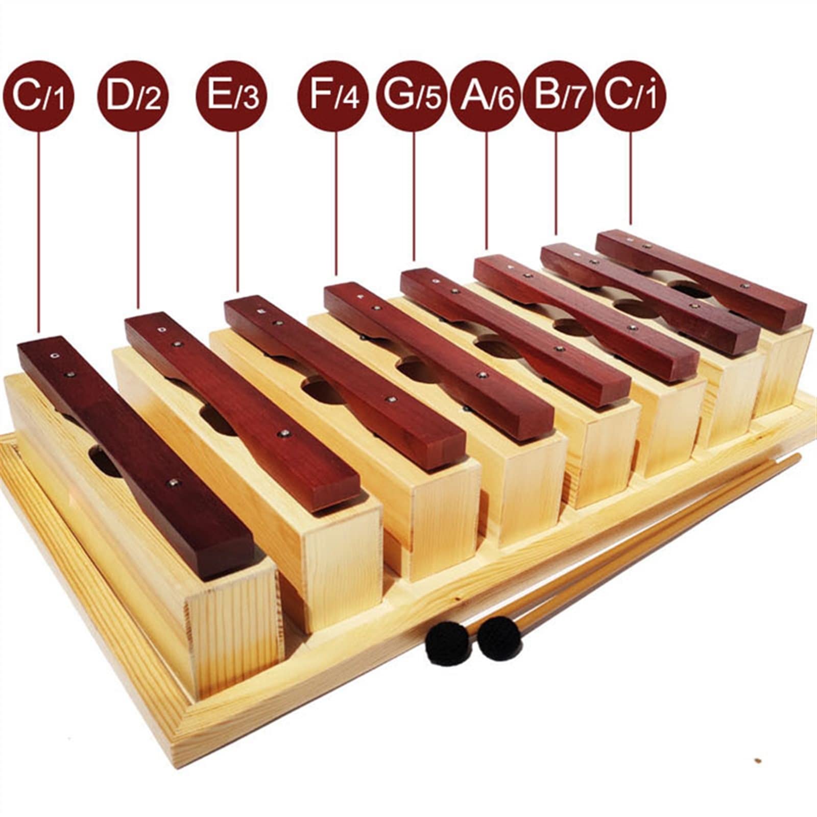 Professional C Major Mahogany Xylophone - High-Quality Percussion Instrument for Piano Playing, Music Classroom Teaching & Kids Education | Perfect for Music Lessons, School Bands & Home Practice