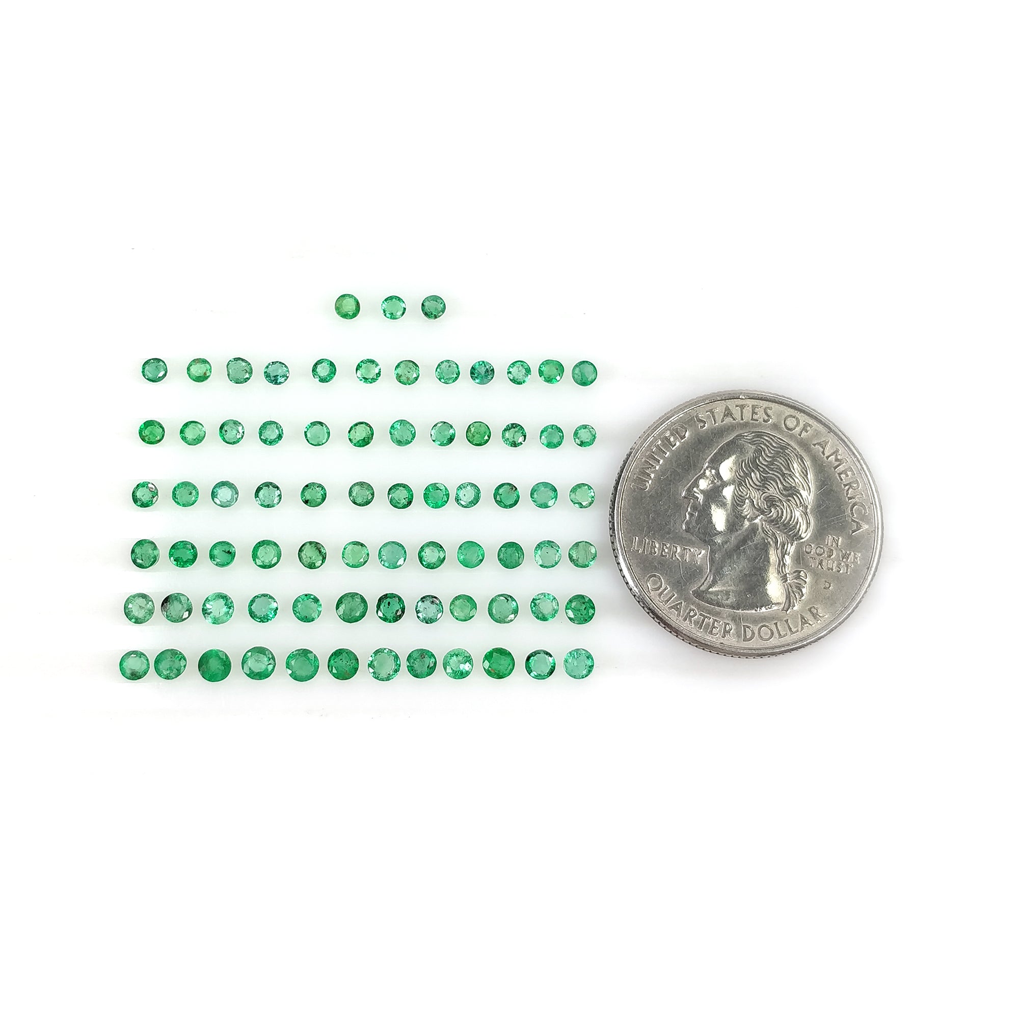 Natural Untreated Green Emerald Gemstone - 5.00cts Round Cut (2mm-3mm) | Emerald Jewelry Making, Engagement Rings & Fine Jewelry Design
