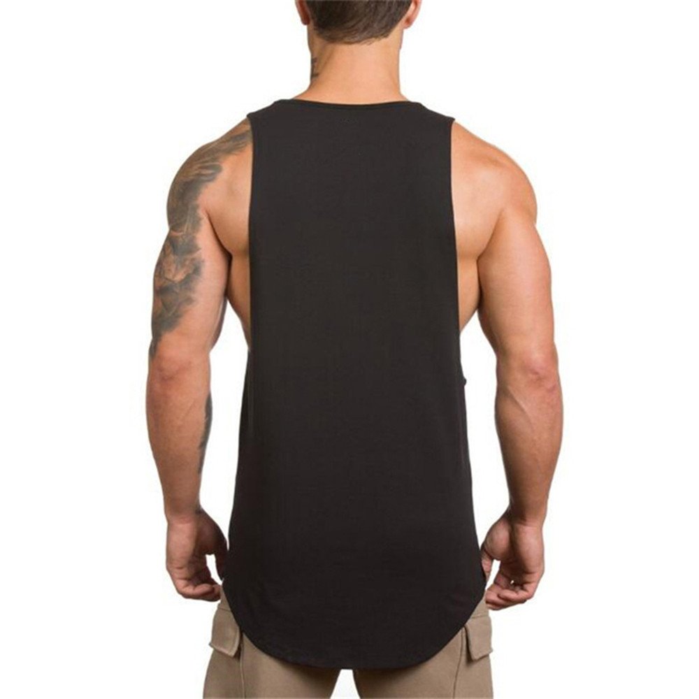 GOKKILRW Men's Muscle Cut Off Gym Tank Top - Workout Stringer Shirt for Bodybuilding, Fitness & Athletic Training - Sleeveless Muscle T-Shirt for Gym, Running & Summer Outdoor Activities