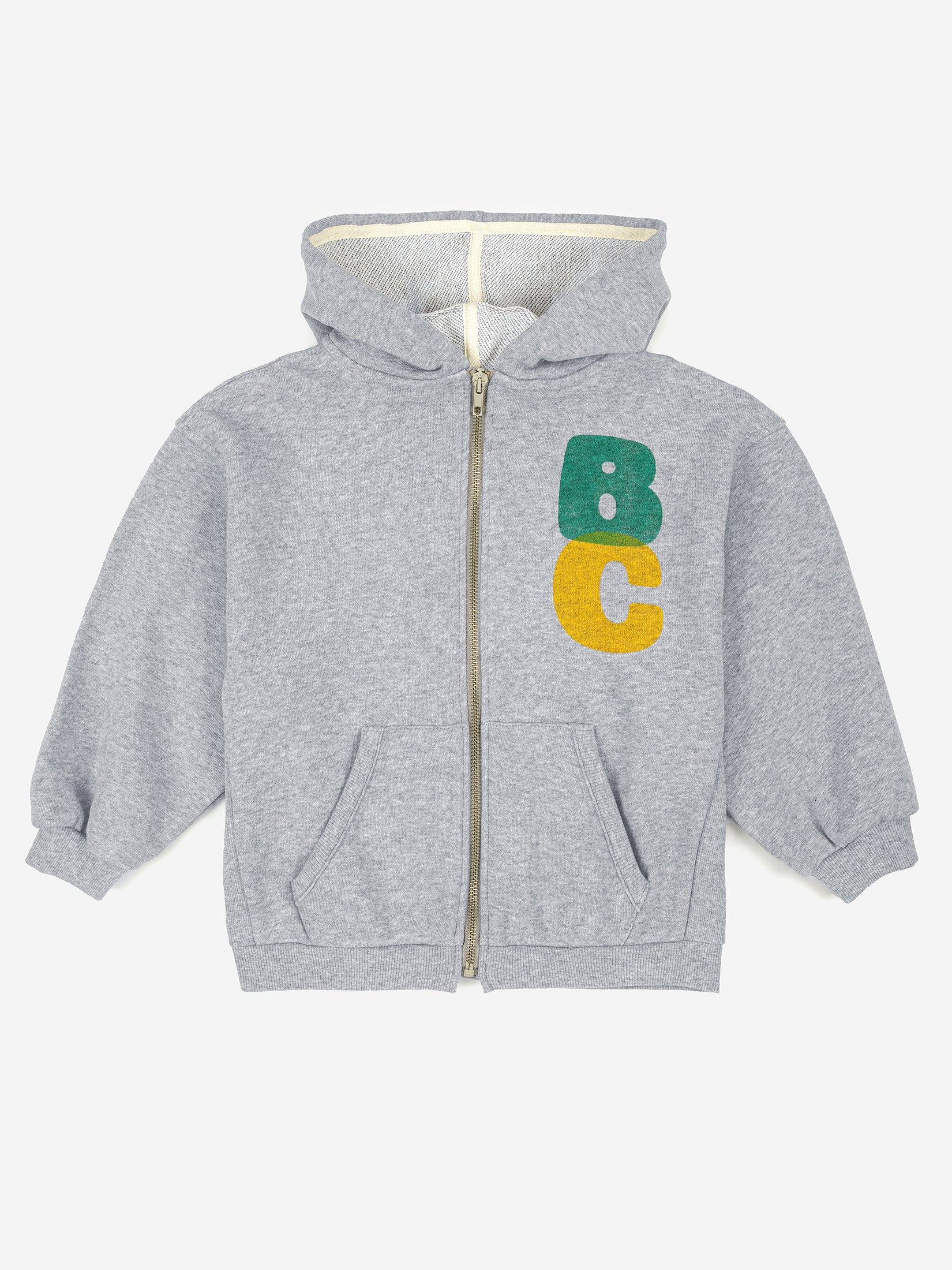 Bobo Choses Color Block Zip Up Hoodie for Kids - Soft & Stylish Pullover for School, Playdates & Outdoor Adventures