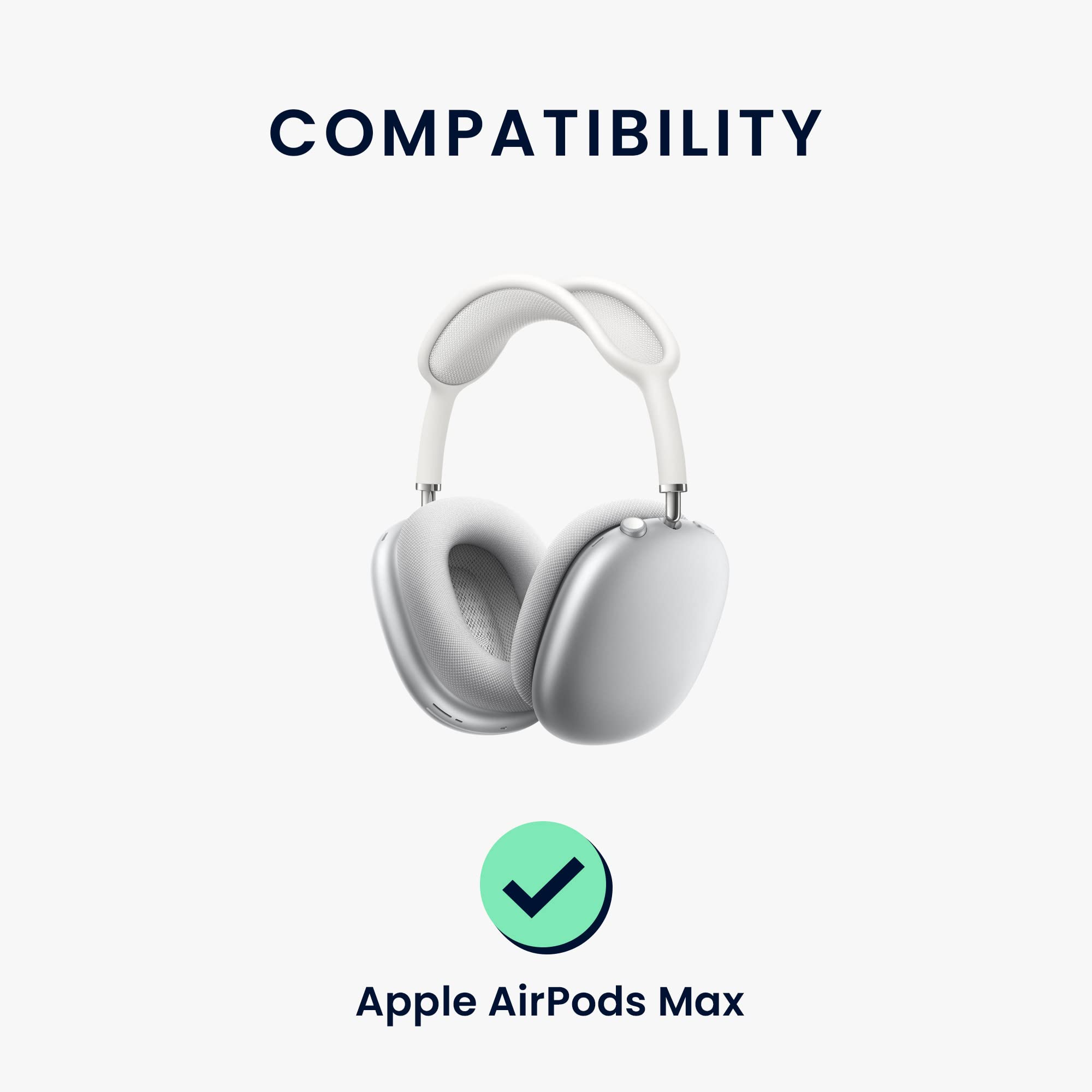 kwmobile Replacement Ear Pads for Apple AirPods Max - 2 Pack Soft Memory Foam Cushions - Black Headphone Earpads for Comfort & Noise Isolation - Perfect for Travel, Work & Music Lovers