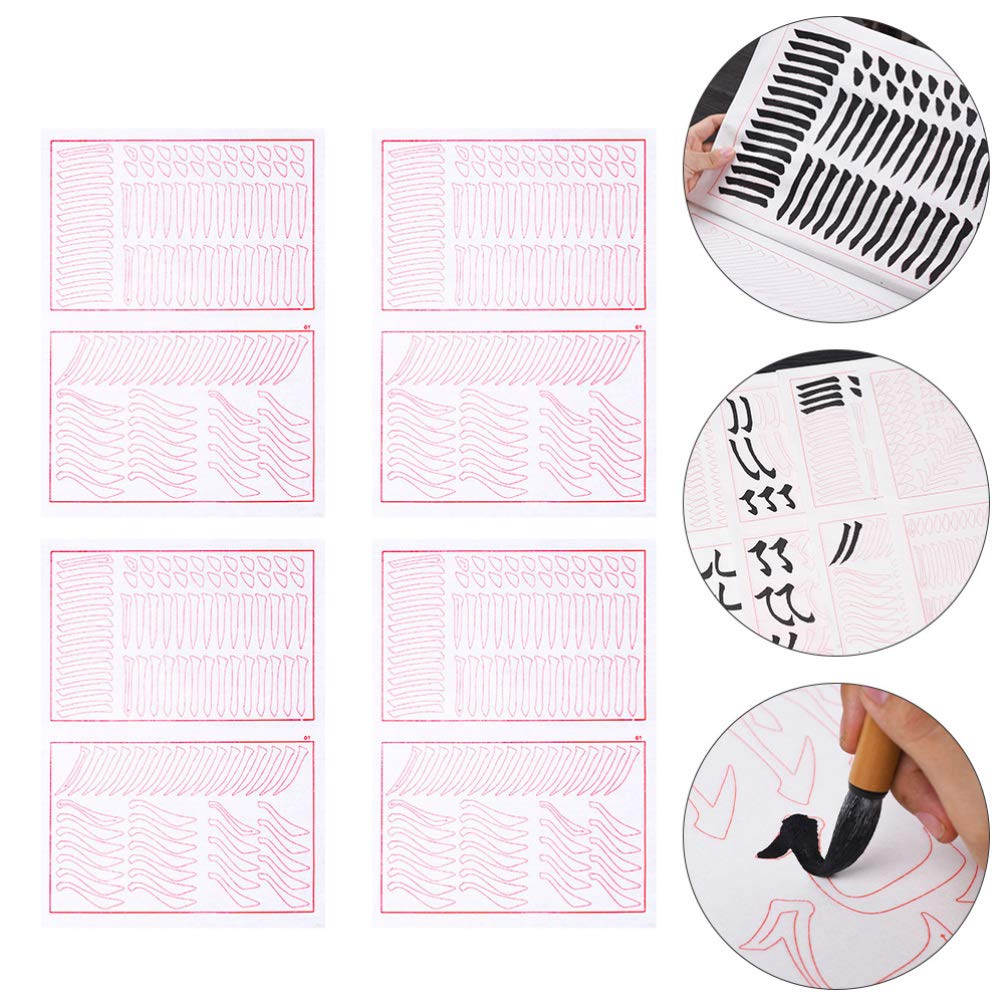 NUOBESTY 30 Sheets Chinese Calligraphy Practice Paper - Rice Paper for Brush Writing, Sumi Ink, Tracing & Stroke Practice - Ideal for Beginners, Artists & Calligraphy Enthusiasts (Perfect for Home Study, Classroom & Art Projects)